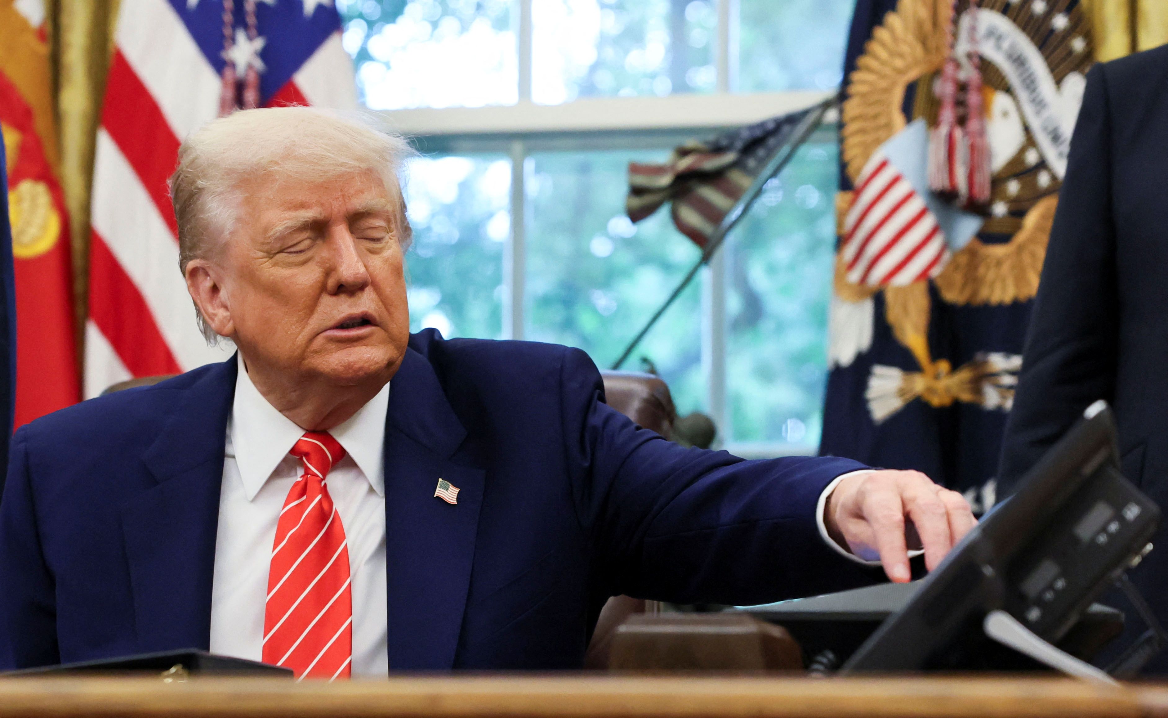 US-Präsident Donald Trump sagte dass die Waffenruhe zwischen Palestina und Israel halte, auch wenn es zu Verstößen gekommen ist.