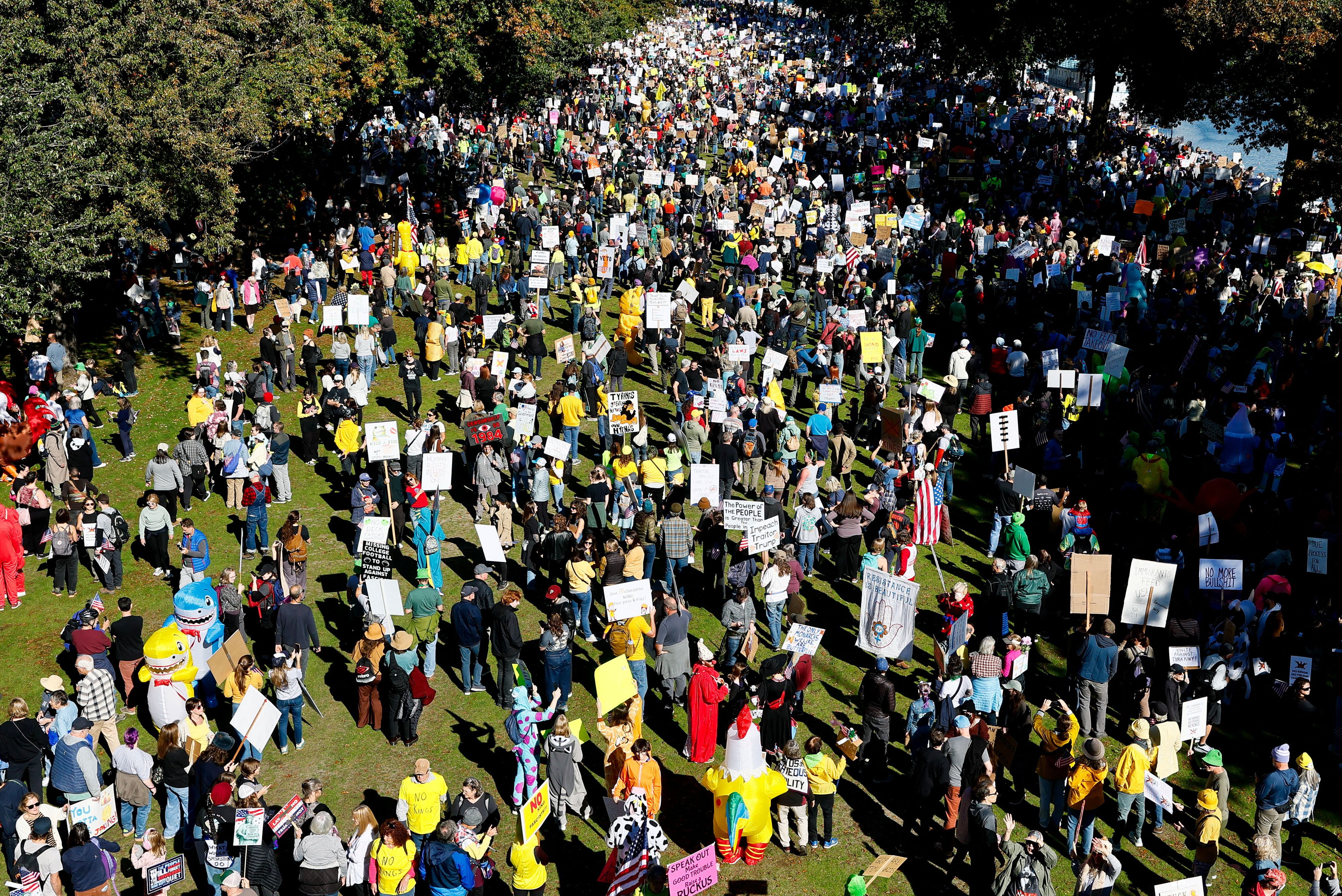 In den USA sind schätzungsweise vier bis fünf Millionen Menschen auf die Straße gegangen, um gegen Präsident Donald Trump zu demonstrieren. 