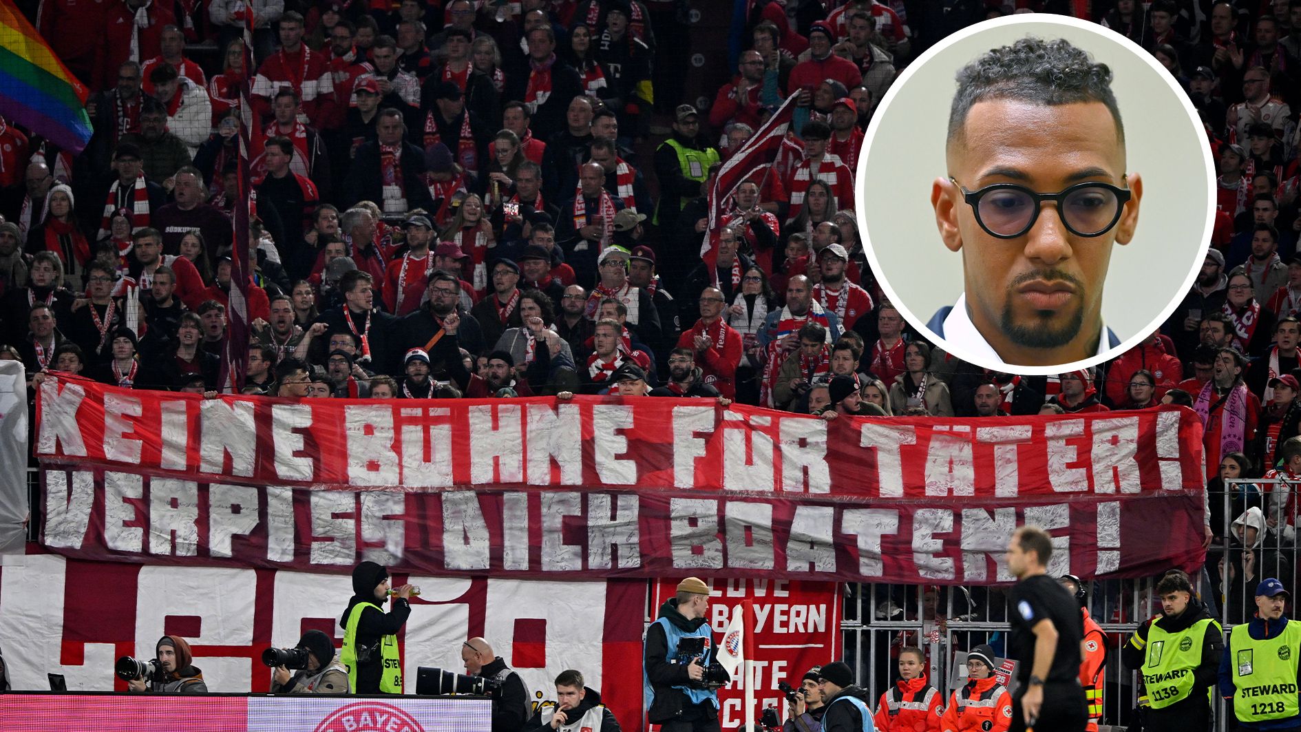Beim Spiel gegen Dortmund wurde Jerome Boateng von den Bayern-Fans hart attackiert.