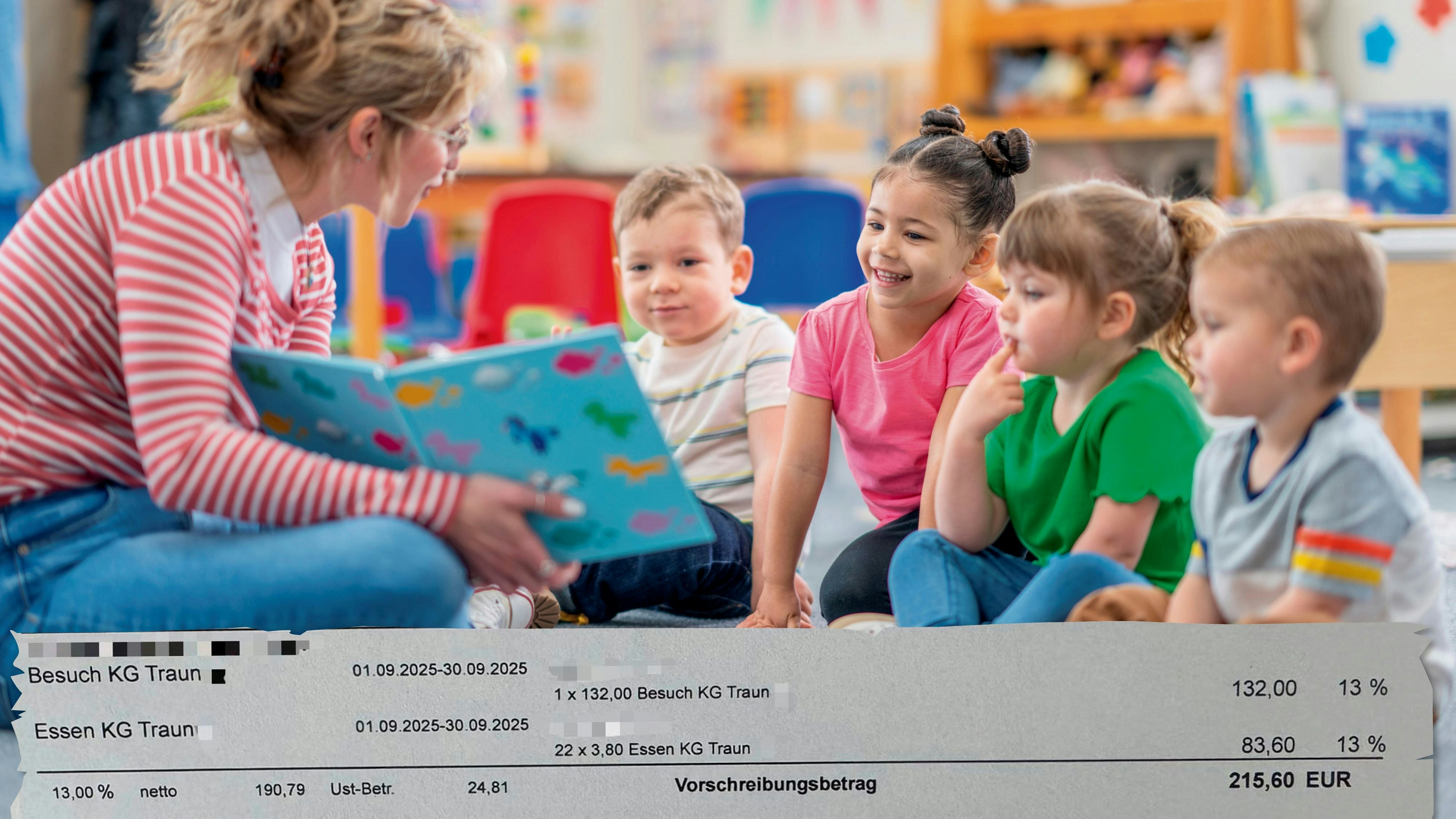 Heute.at - Familie zahlt pro Kind 215,60 Euro für Kindergarten