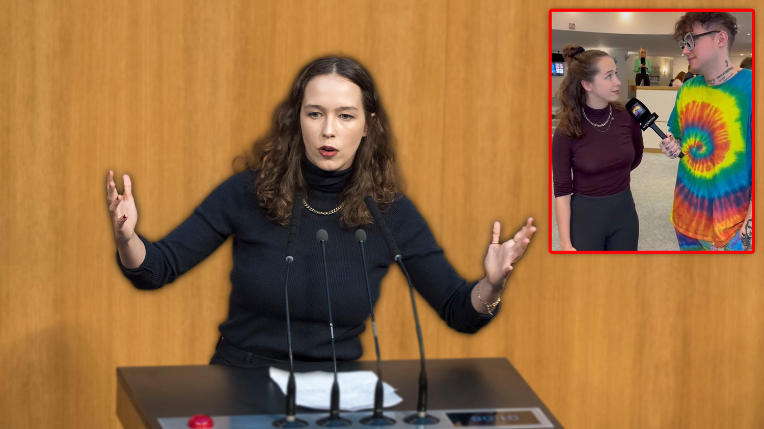 EU-Abgeordnete Lena Schilling bekommt zwar ein üppiges Gehalt, weiß aber nicht, wie viel 2.000 Cent in Euro sind.