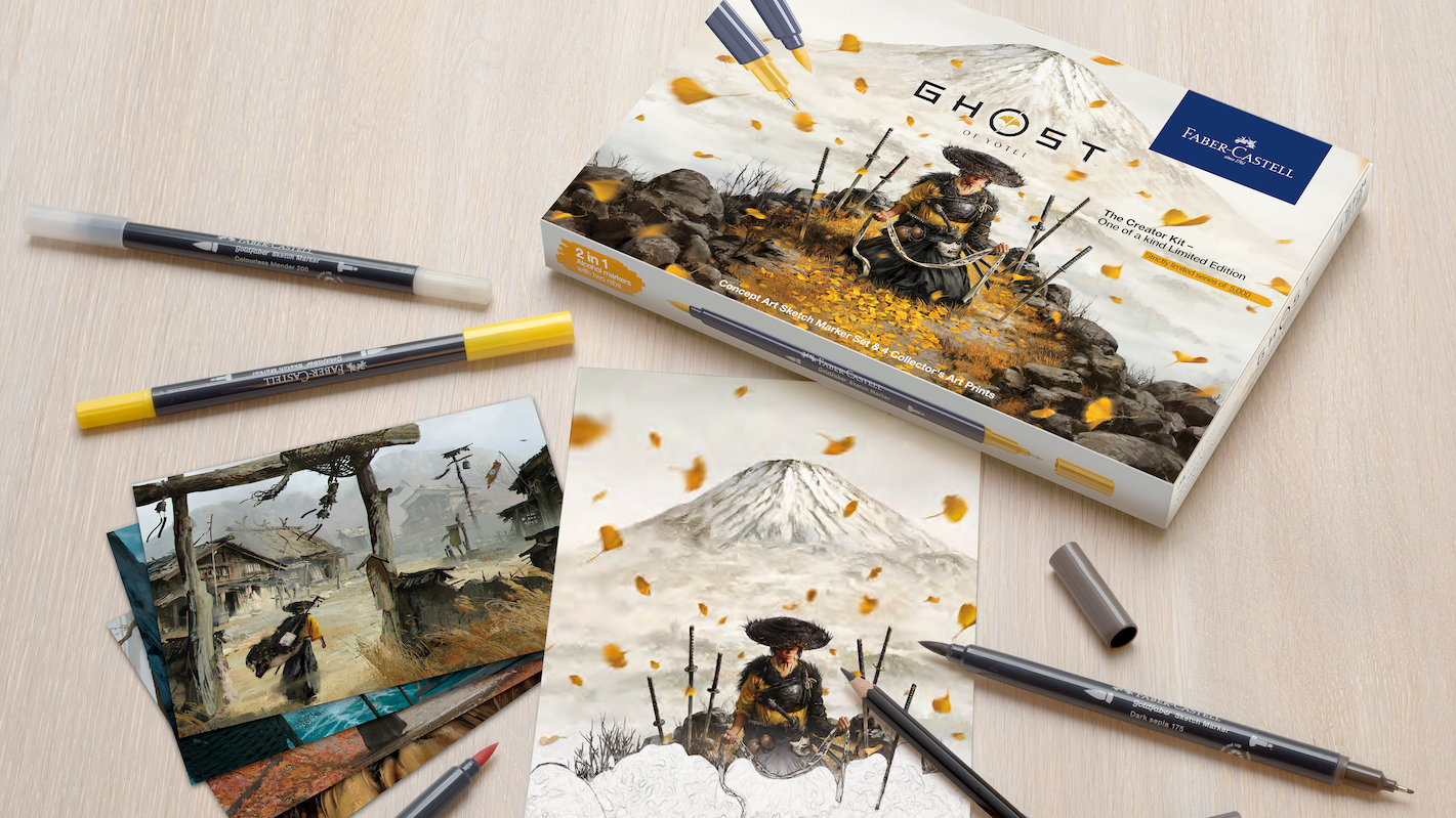 Faber-Castell-Set zu "Ghost of Yōtei" erscheint am 23. Oktober.