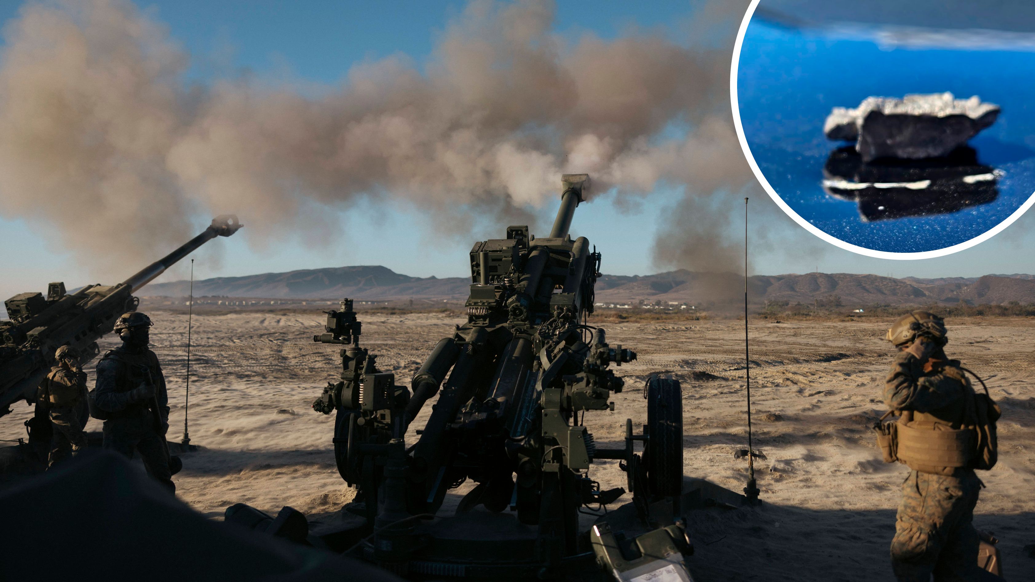 Mit diesen M777-Haubitzen am 