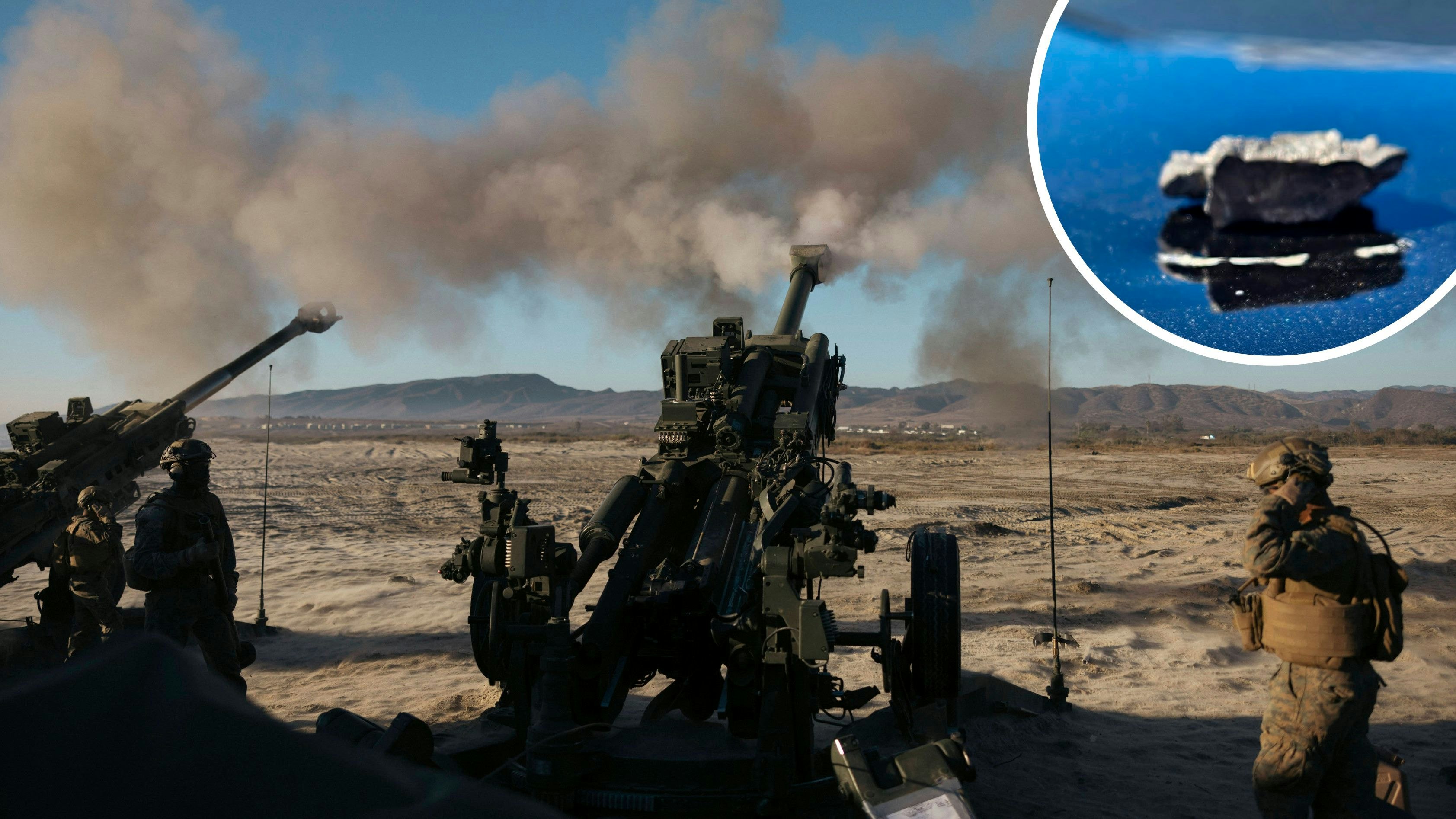 Heute.at - US-Marine führt Artillerie vor – und trifft Polizeiauto