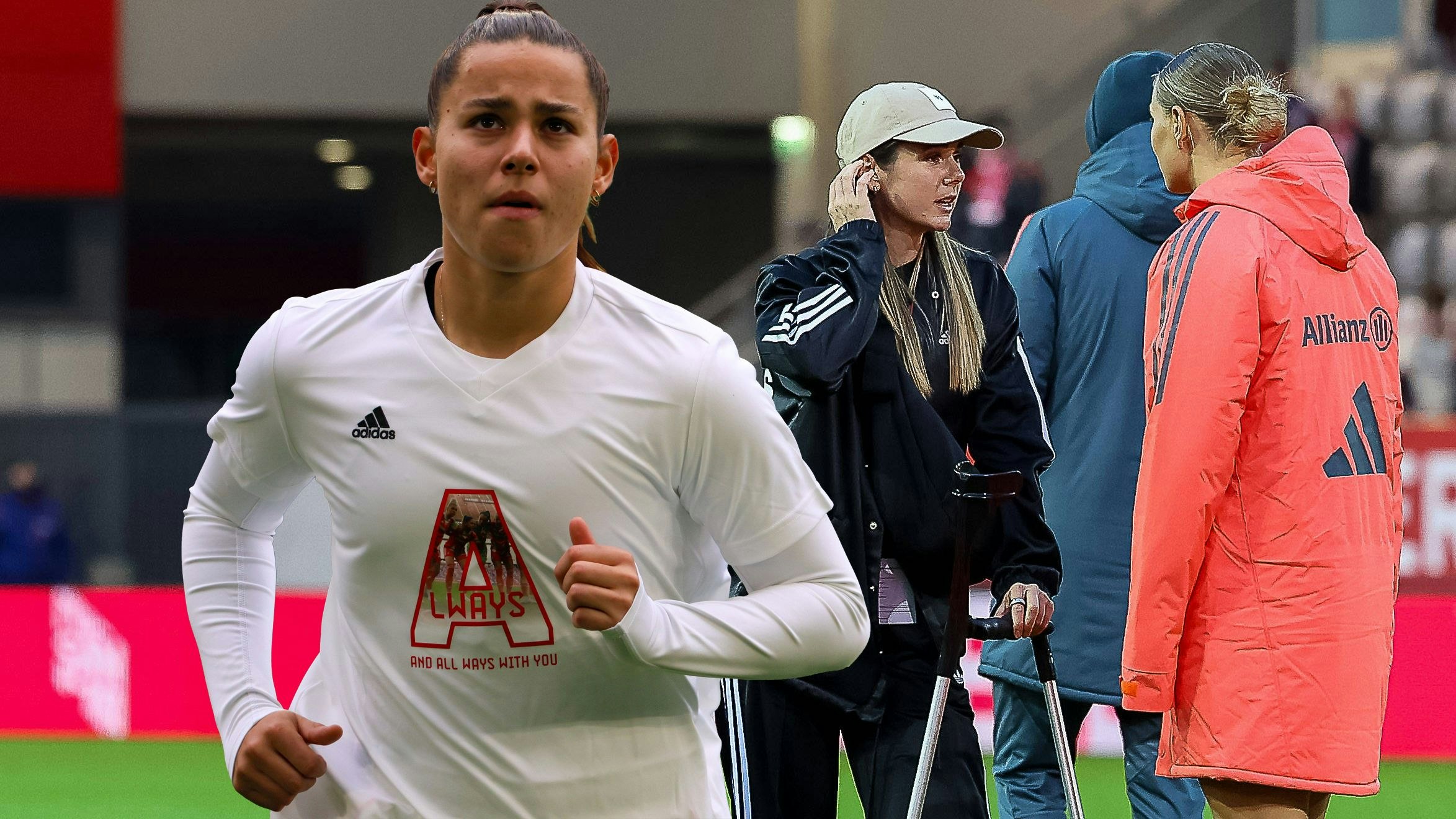 Lena Oberdorf lief vor einer Woche noch mit einem Shirt für die schwerverletzte Kollegin Sarah Zadrazil auf. Kurz später erwischte es sie selbst.