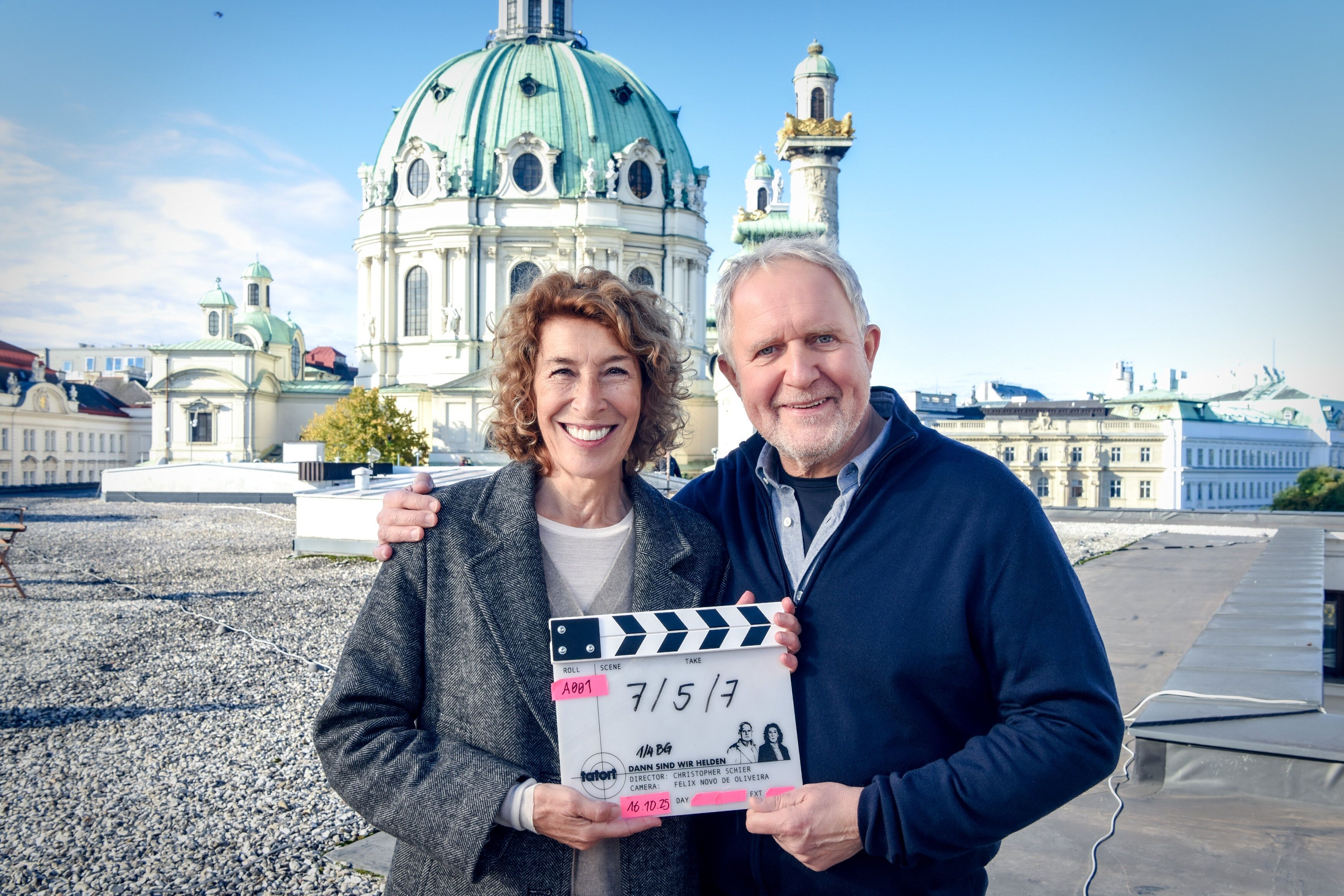 Die Dreharbeiten zum letzten Austro-„Tatort - Dann sind wir Helden“ mit Harald Krassnitzer und Adele Neuhauser laufen auf Hochtouren.