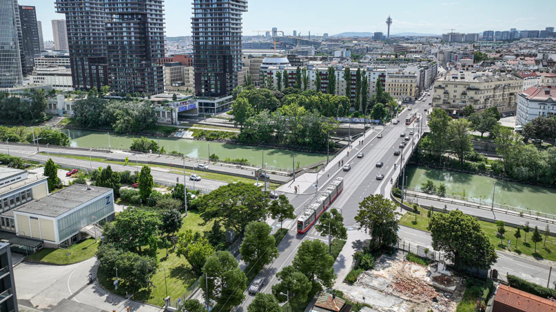 Die Stadionbrücke wird für den Ausbau der Bim-Linie 18 gesperrt.
