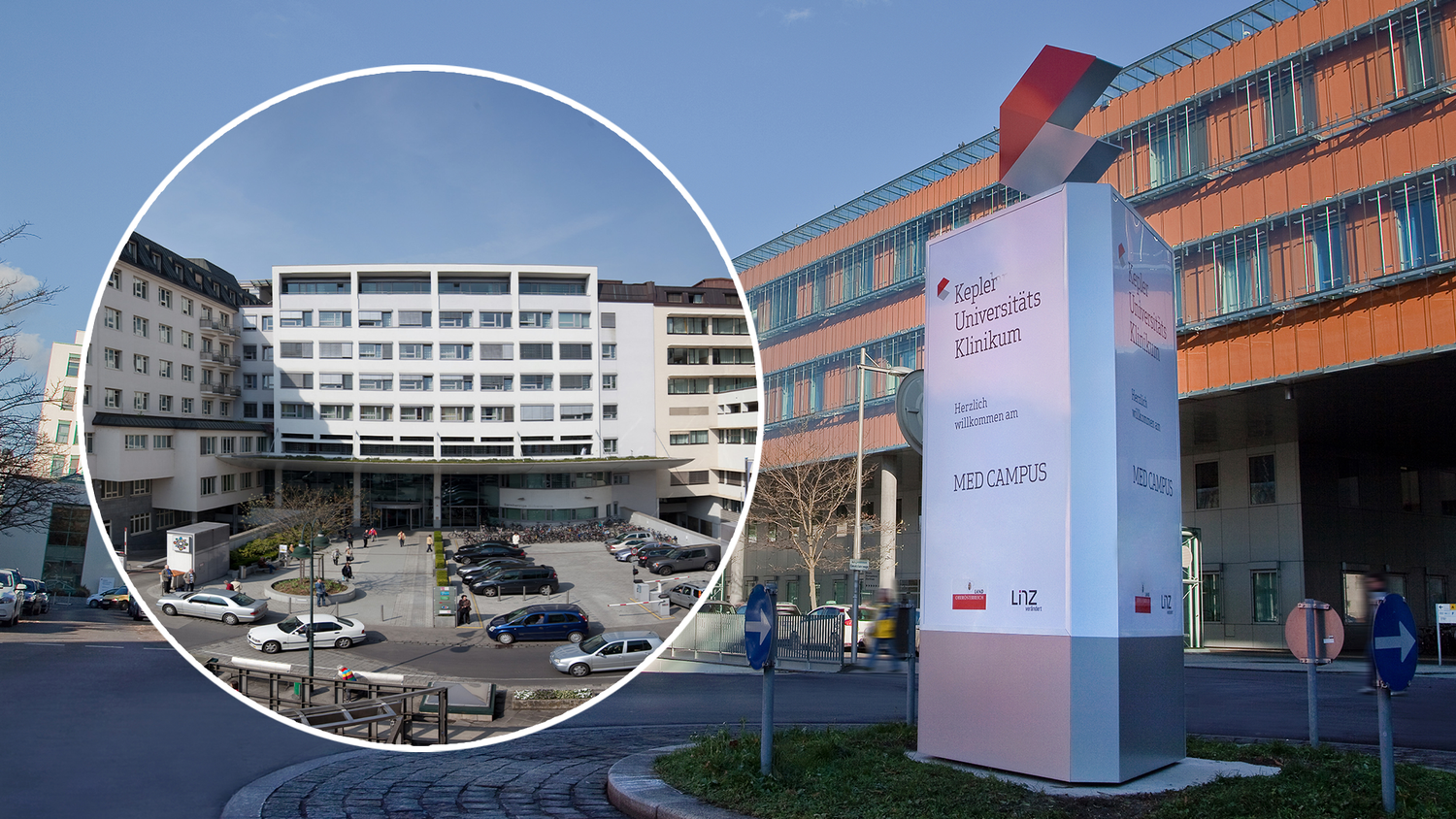 Dass OPs wegen Personalmangels im Kepler-Klinikum verschoben werden, spürt u.a. das Krankenhaus der Barmherzigen Schwestern (kleines Bild).