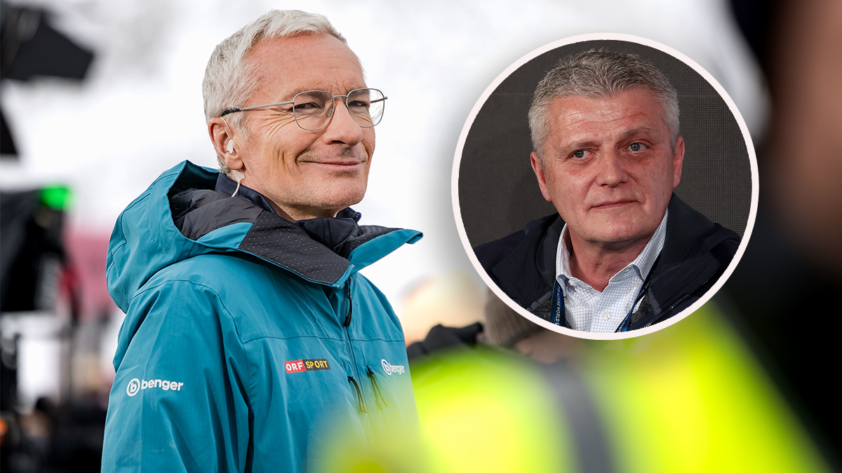 Rainer Pariasek und der ORF-Sportchef Hannes Aigelsreiter. 