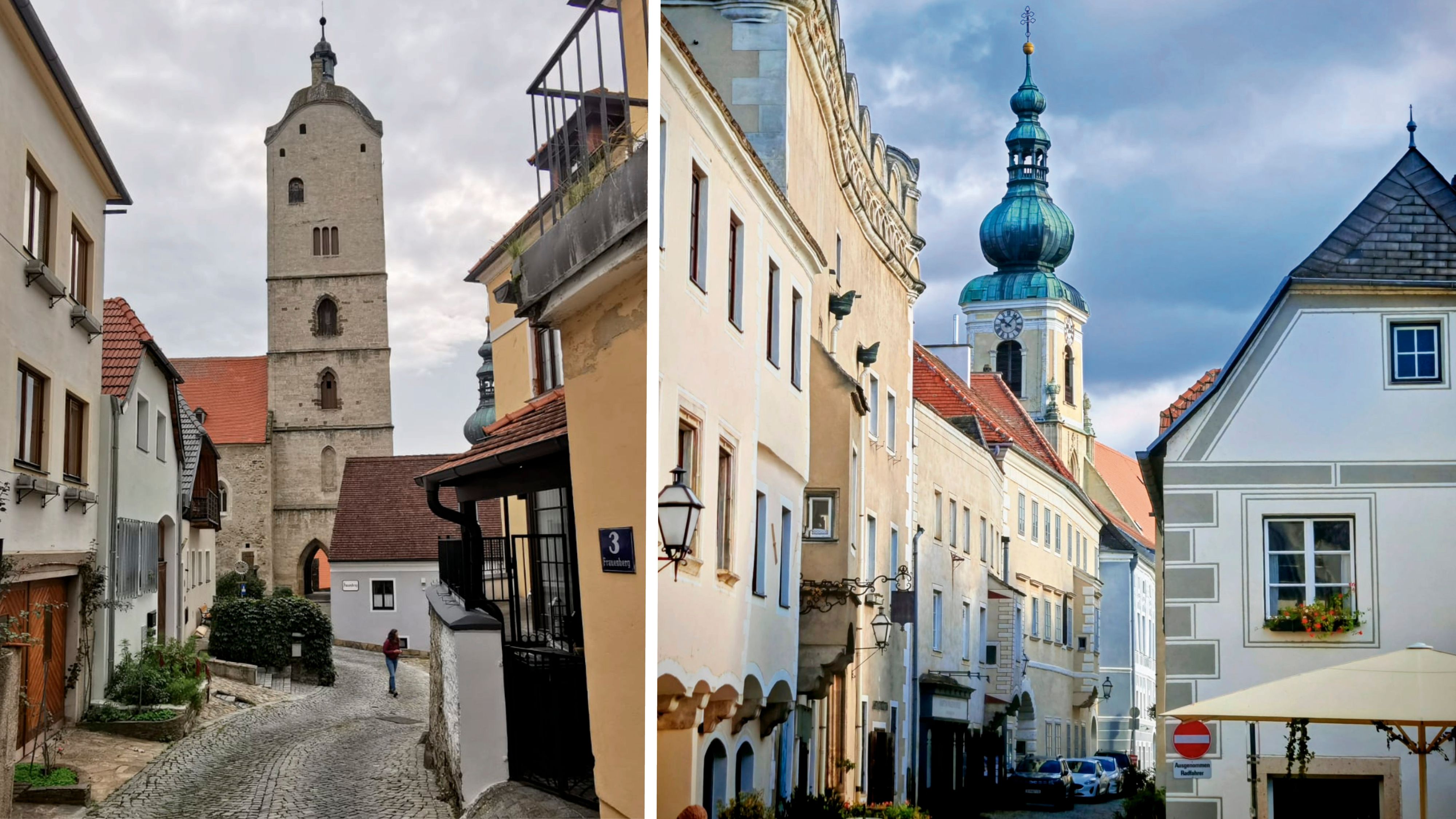 Das Stadtbild von Krems.