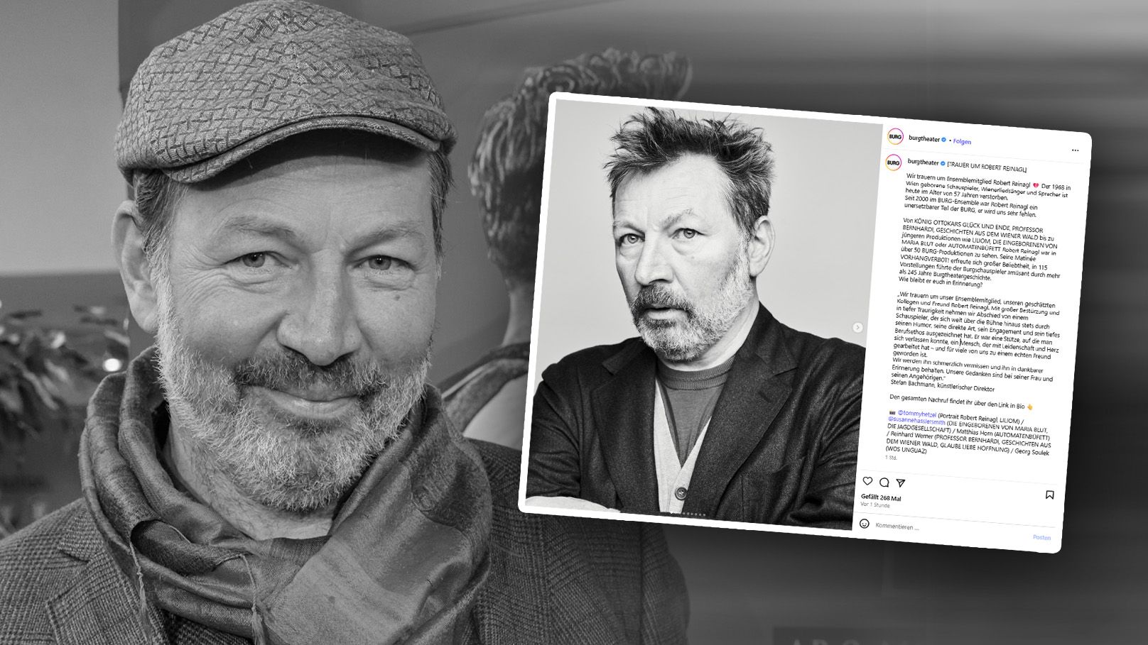 Schauspieler Robert Reinagl ist gestorben.