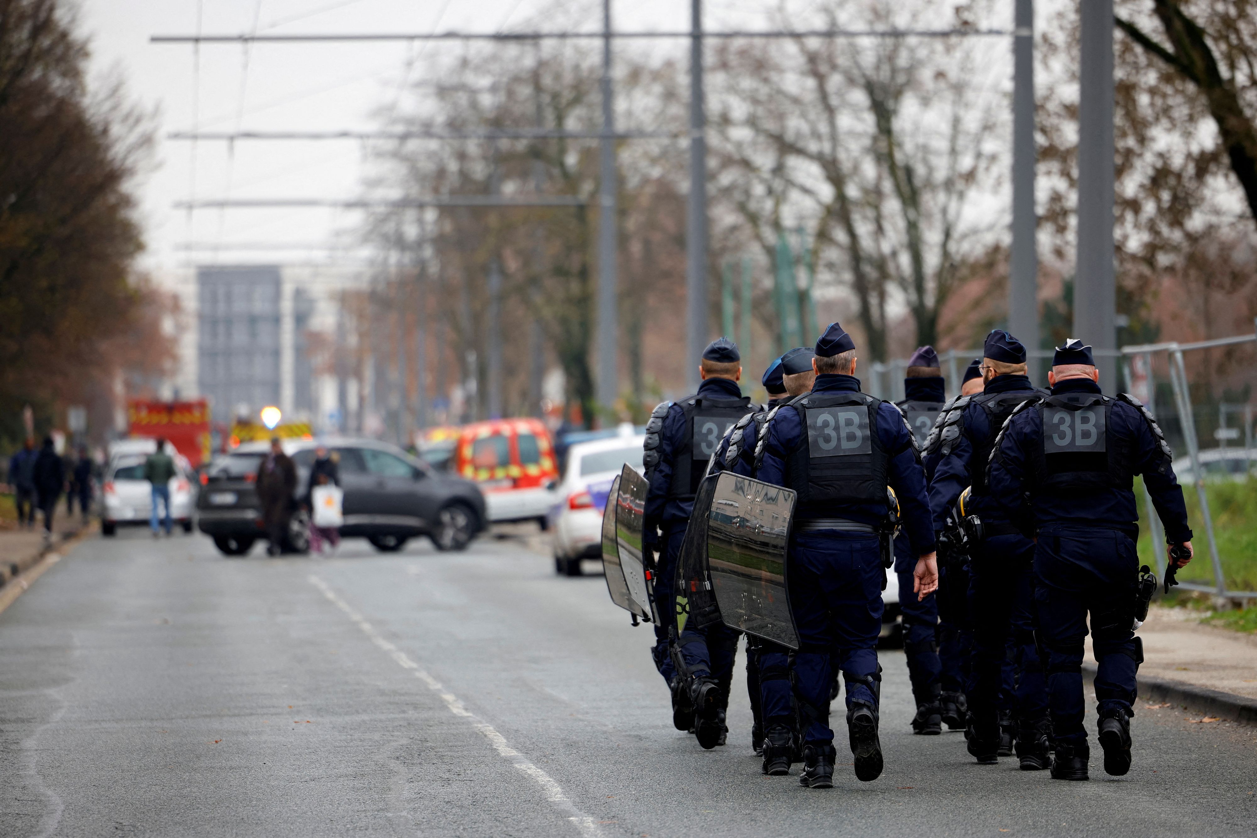 Großer Polizeieinsatz in Lyon. Archivbild. 