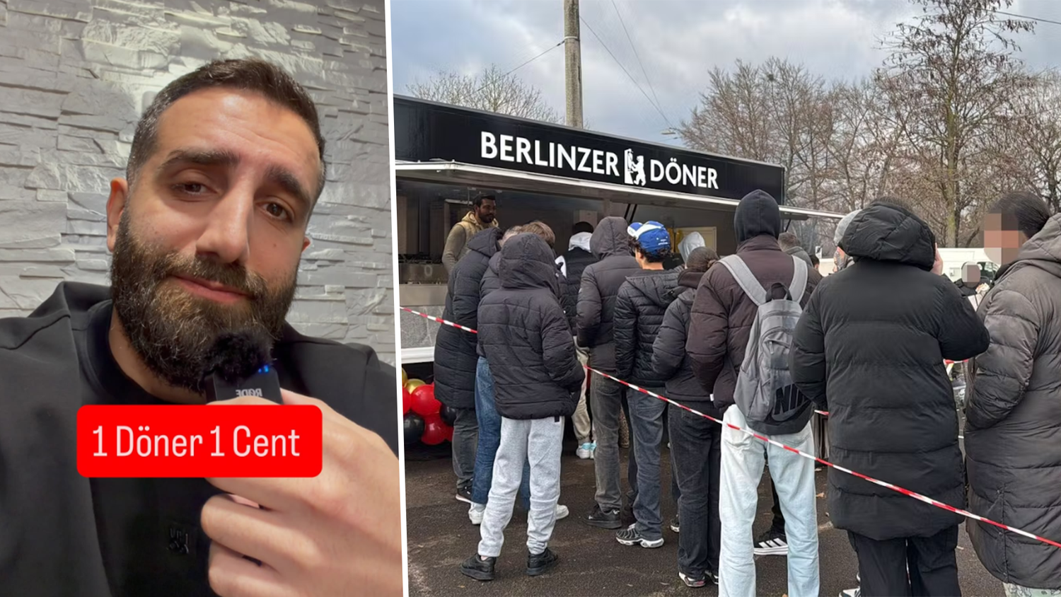 Schon Anfang des Jahres sorgte Inhaber Cem mit einer 1-Cent-Aktion für Aufsehen (Bild). Jetzt tut er es wieder.