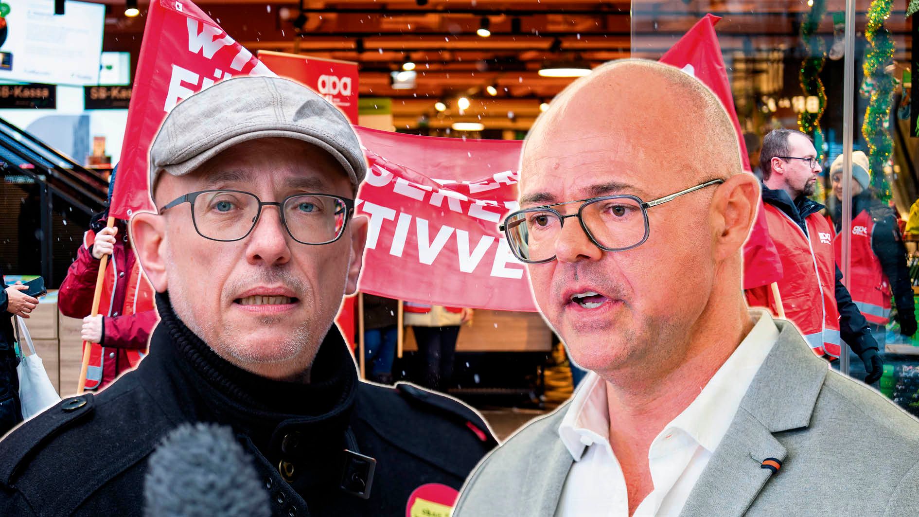 Verhandeln für die mehr als 430.000 Handelsangestellten: Martin Müllauer und Mario Ferrari (r.) beide GPA