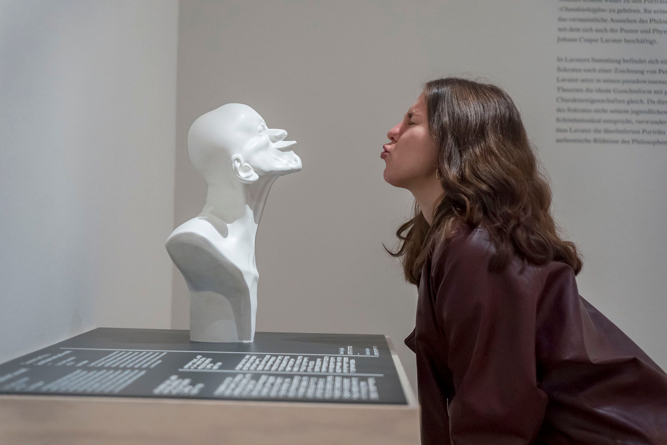 Im Belvedere gibt es auch einen Kopf zum Anfassen.