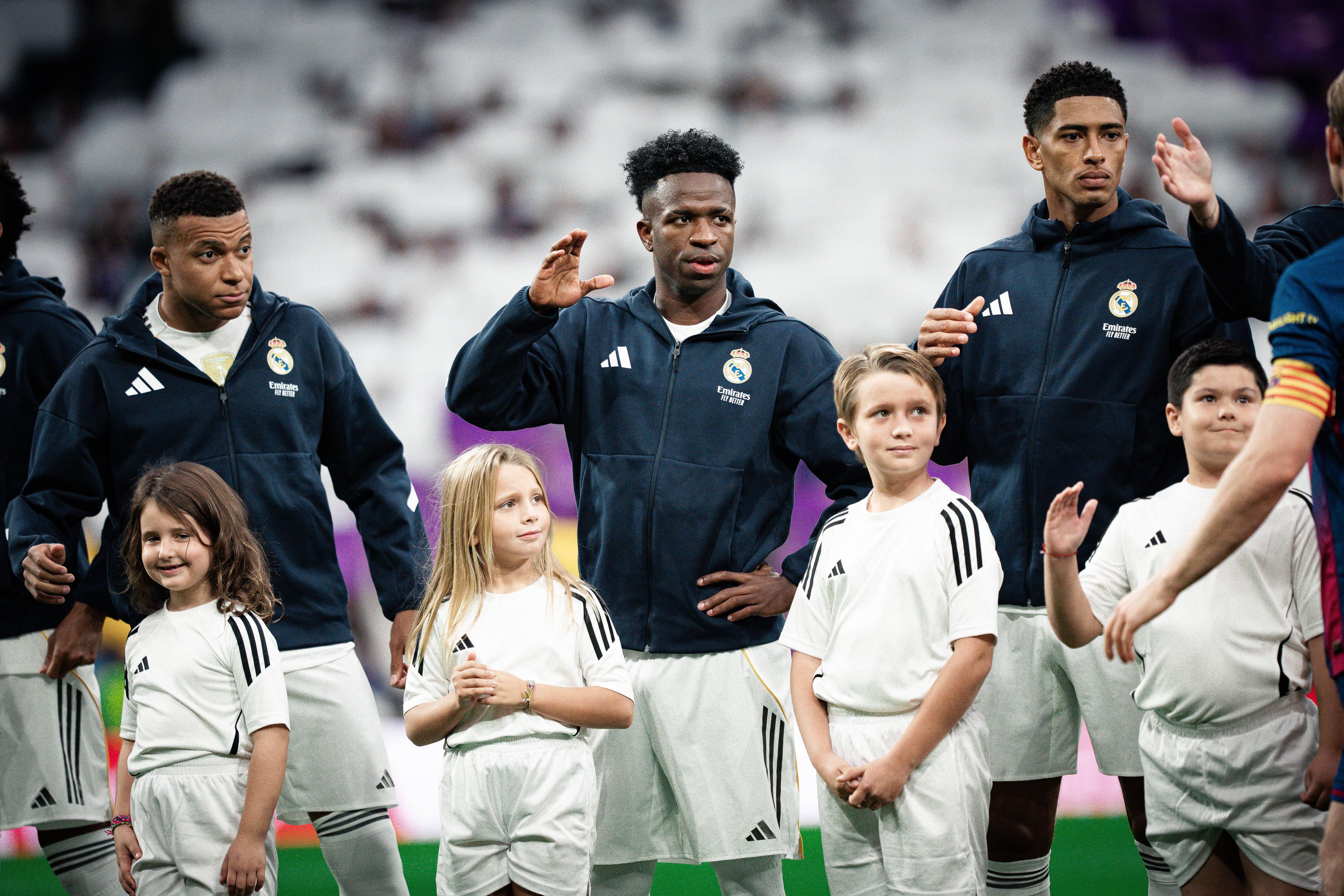 Kylian Mbappe, Vinicius Junior und Jude Bellingham. 