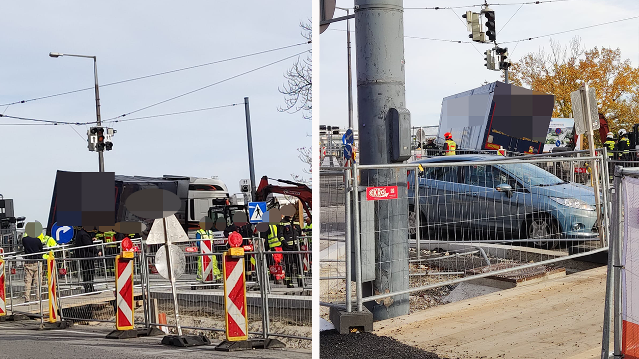 Heute.at - Einsatz in Wien! Lkw bleibt bei Baustelle hängen
