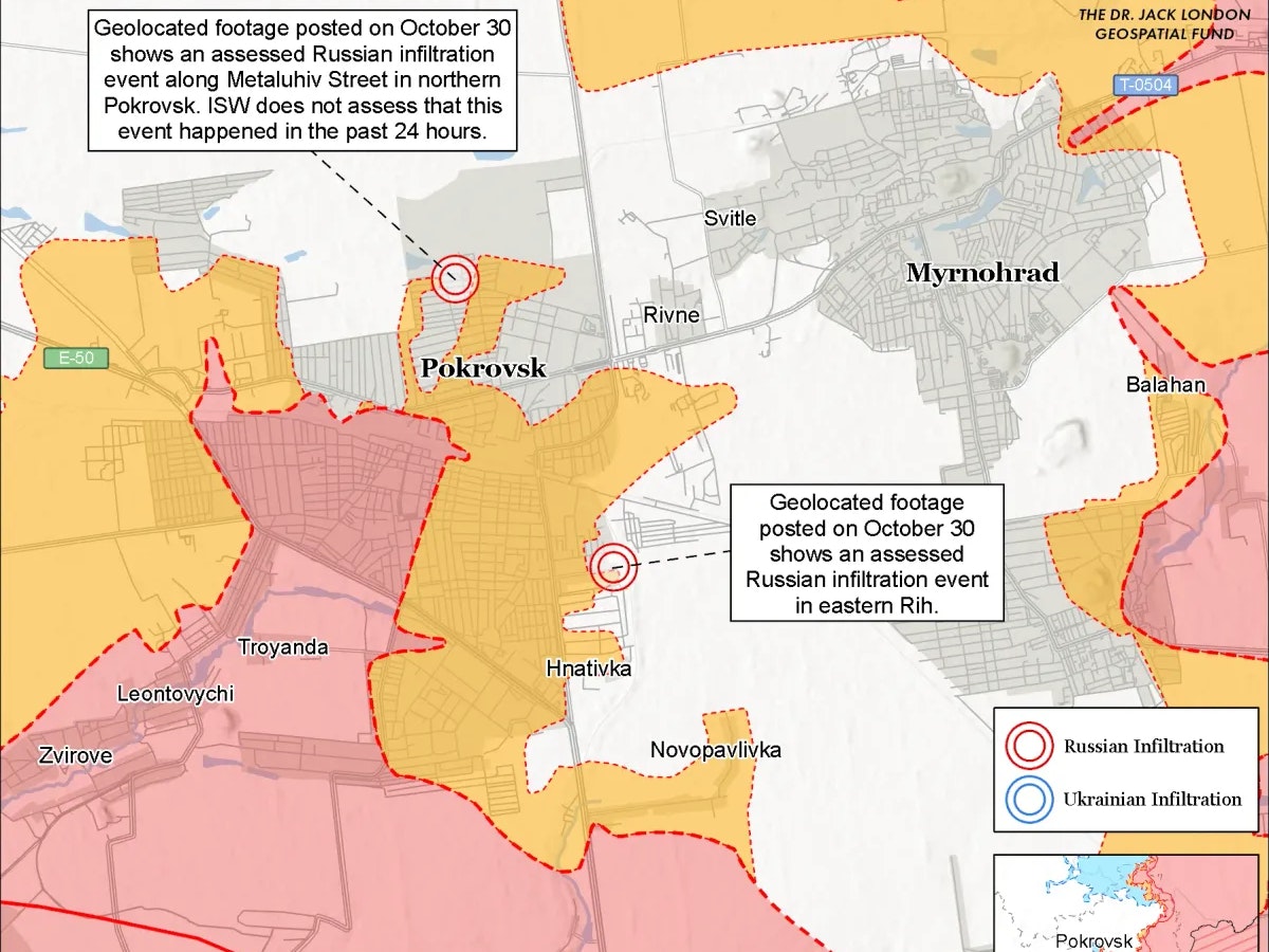 Die aktuelle Lageeinschätzung für Pokrowsk am 31. Oktober 2025