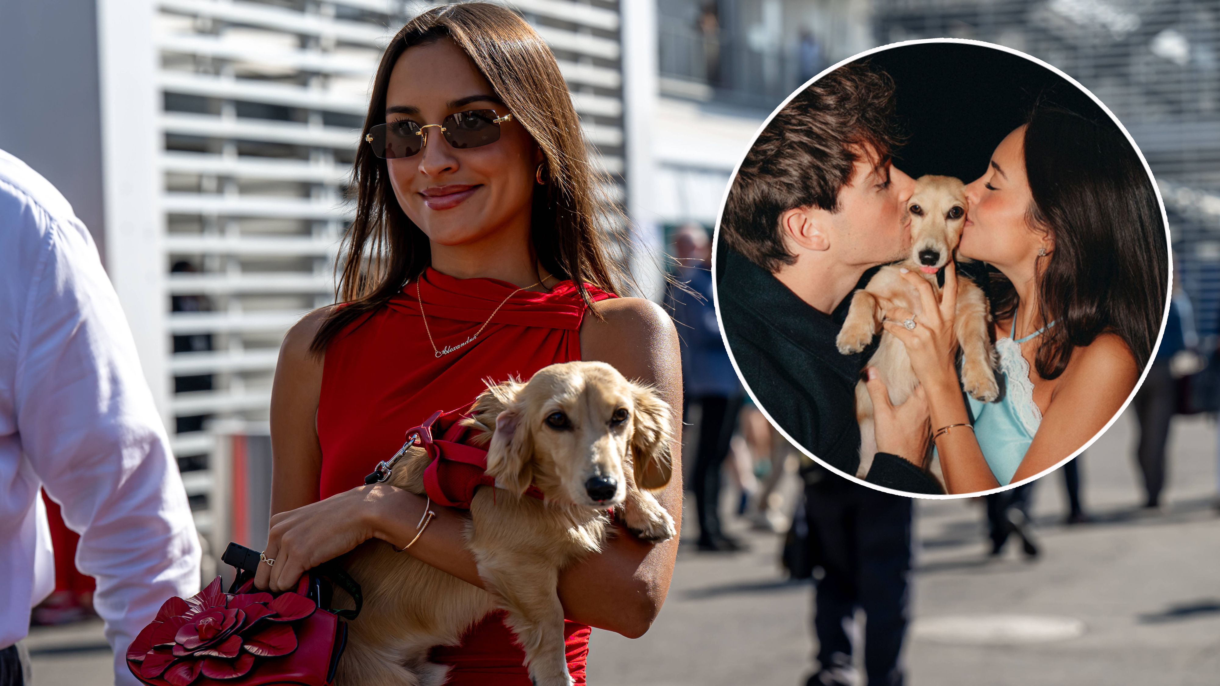 Charles Leclerc, Alexandra Saint Mleux und der gemeinsame Dackel Leo