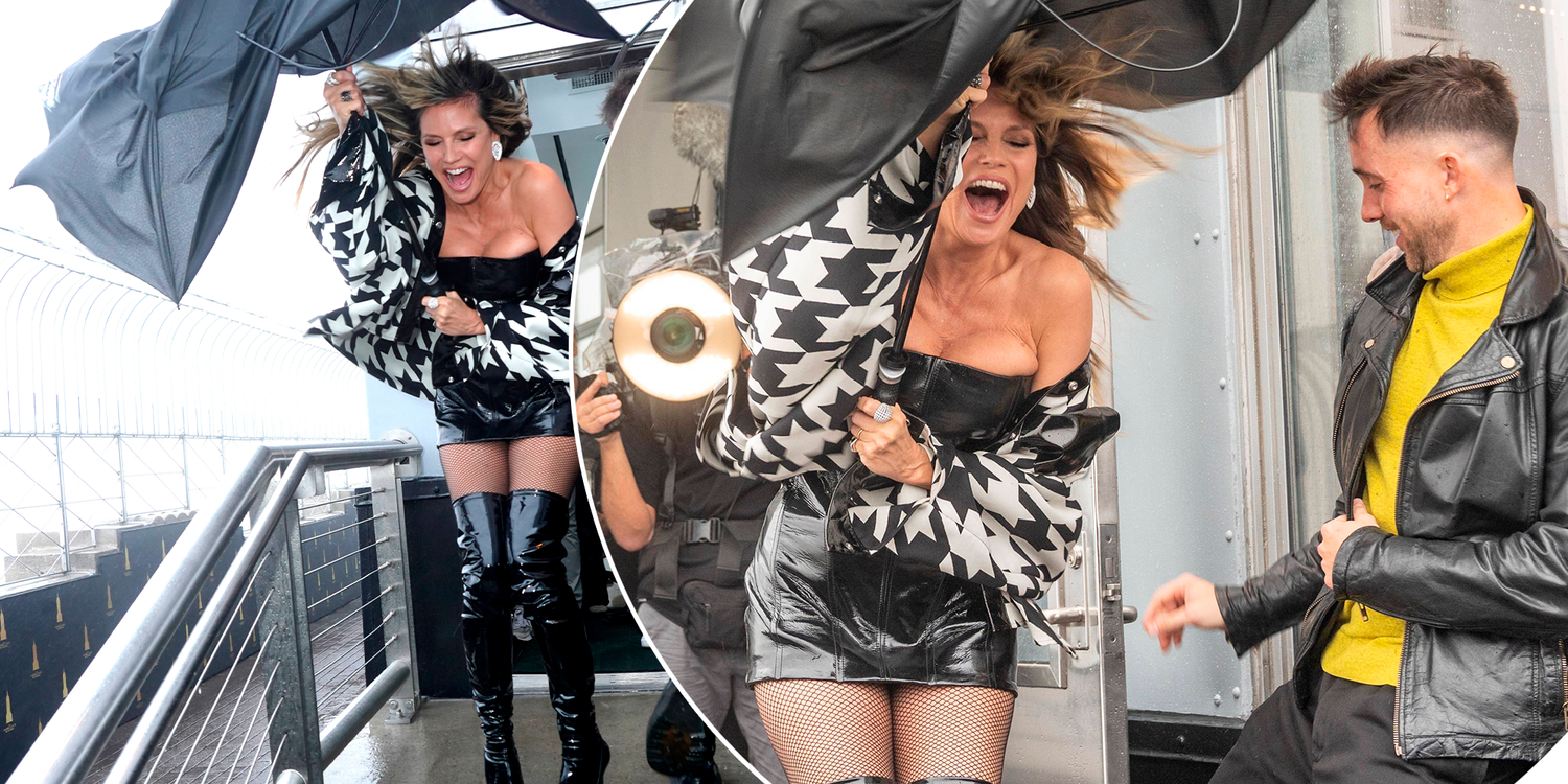 Heute.at - Zu knappes Kleid: Heidi kämpft mit Wind auf Dach
