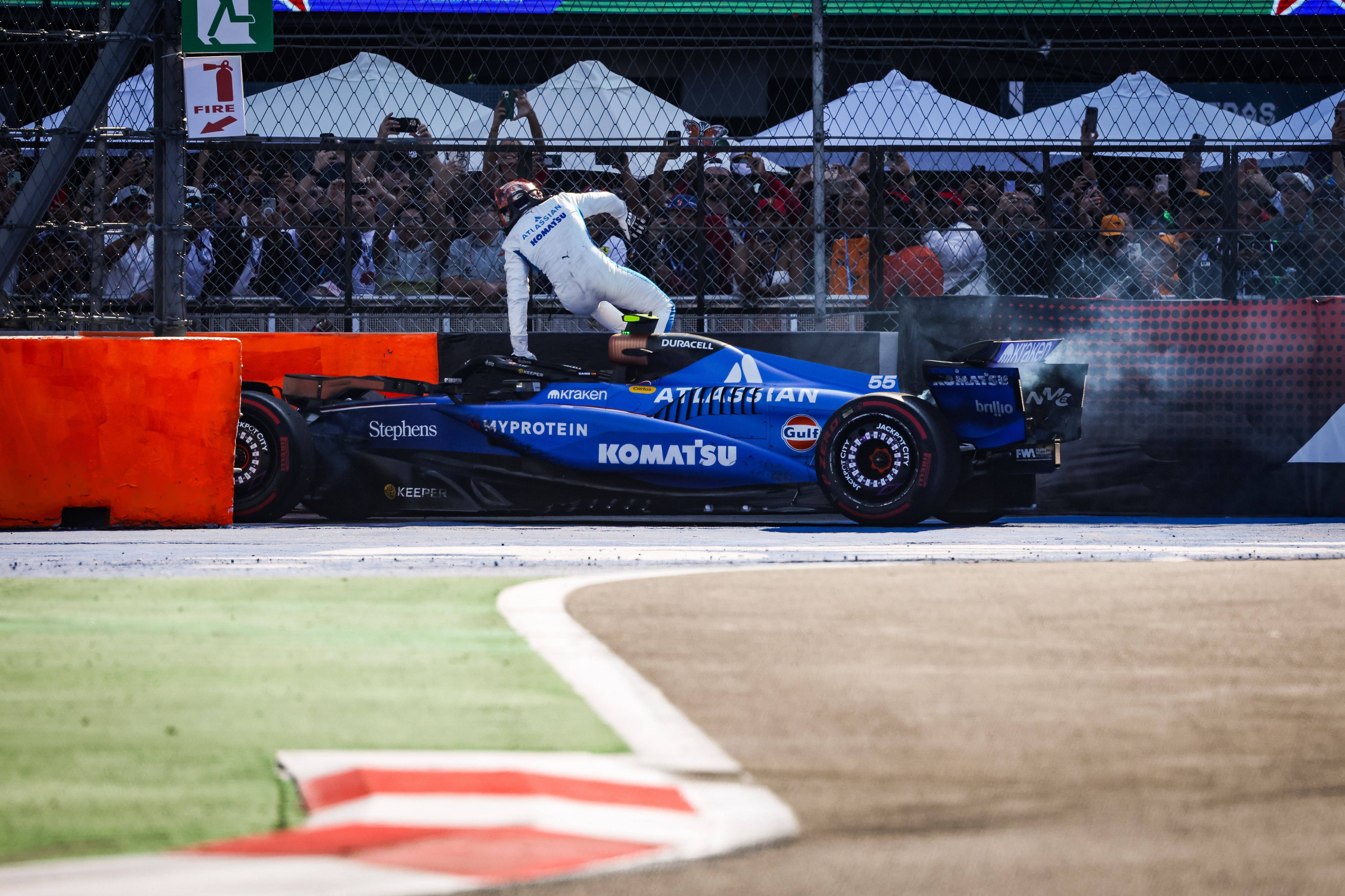 Carlos Sainz crashte zuletzt in Mexiko mit seinem Williams-Boliden.