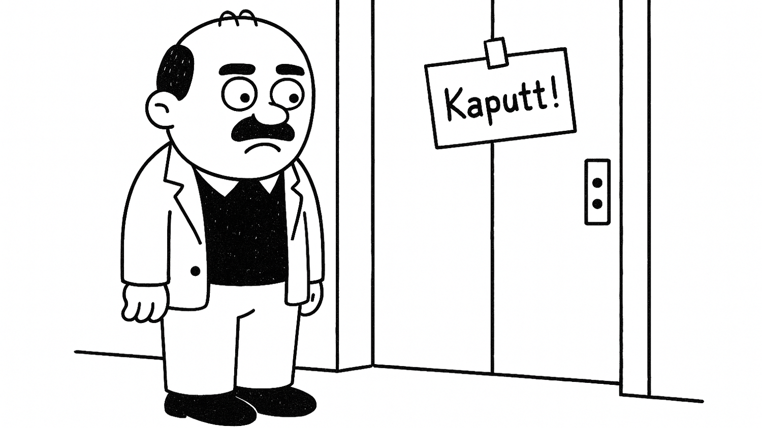 Komischer Kauz: Wie reagiert Herlicek auf den defekten Lift in seinem Gemeindebau?