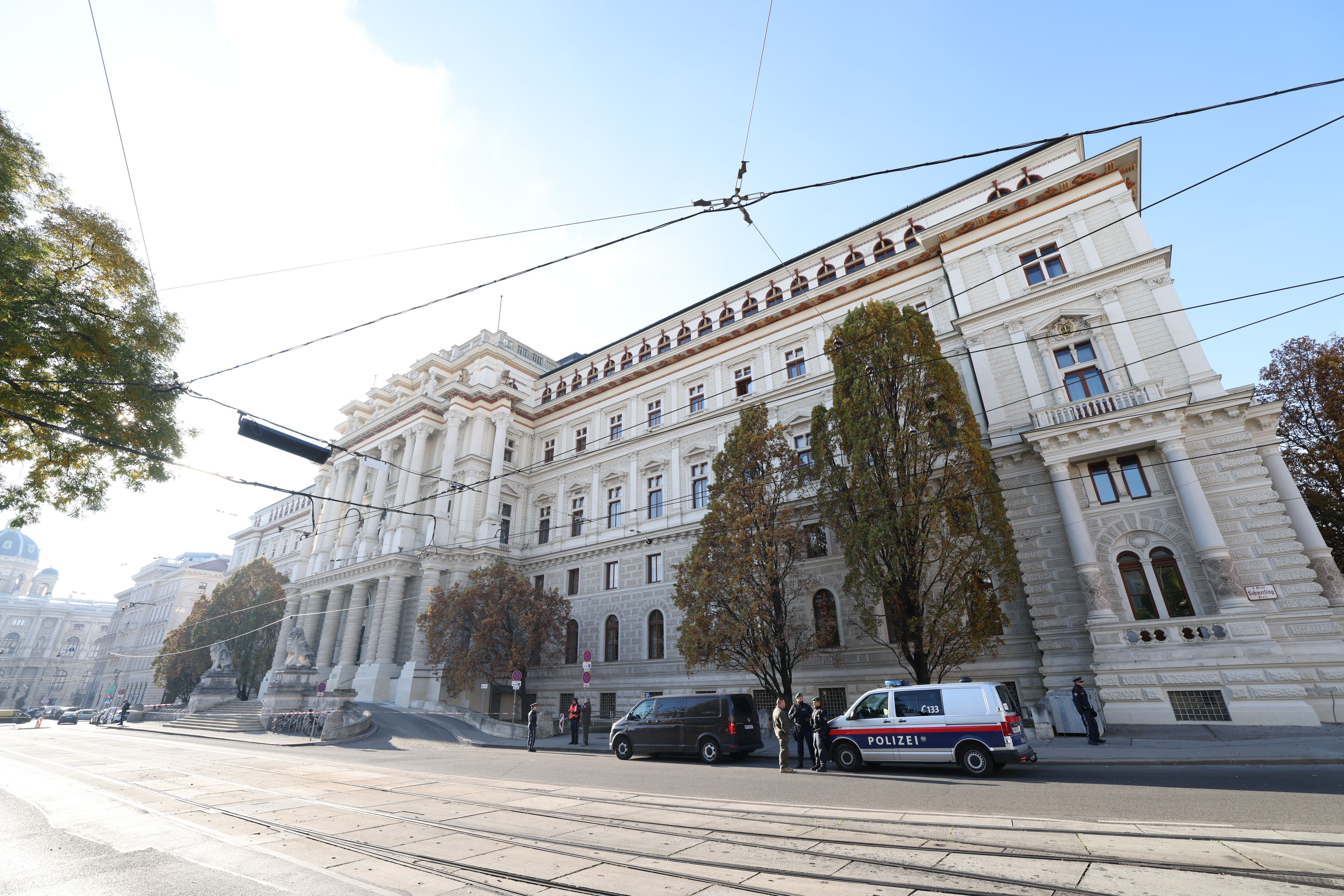 Bombenalarm am Mittwoch am Justizpalast in Wien.