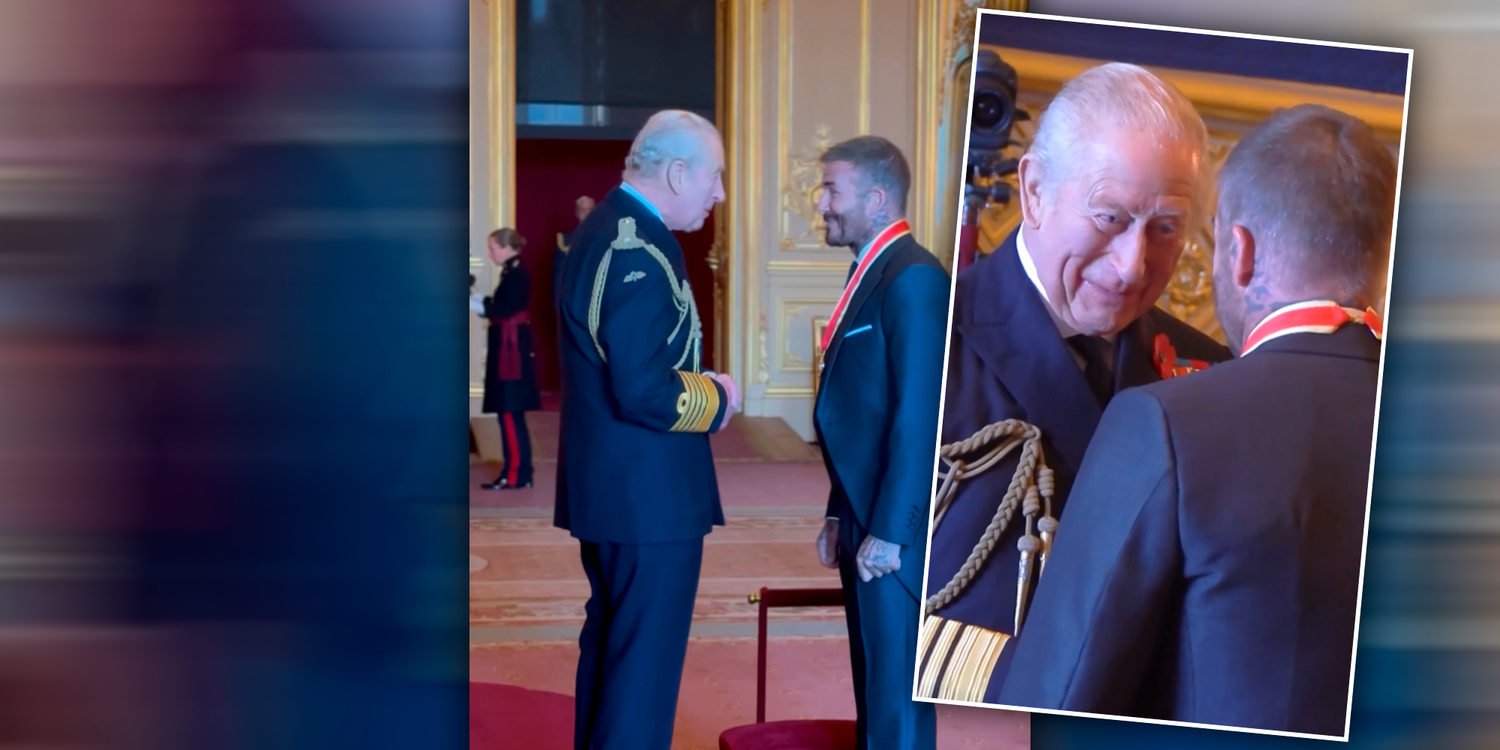 Charles und David Beckham plauderten ein wenig.