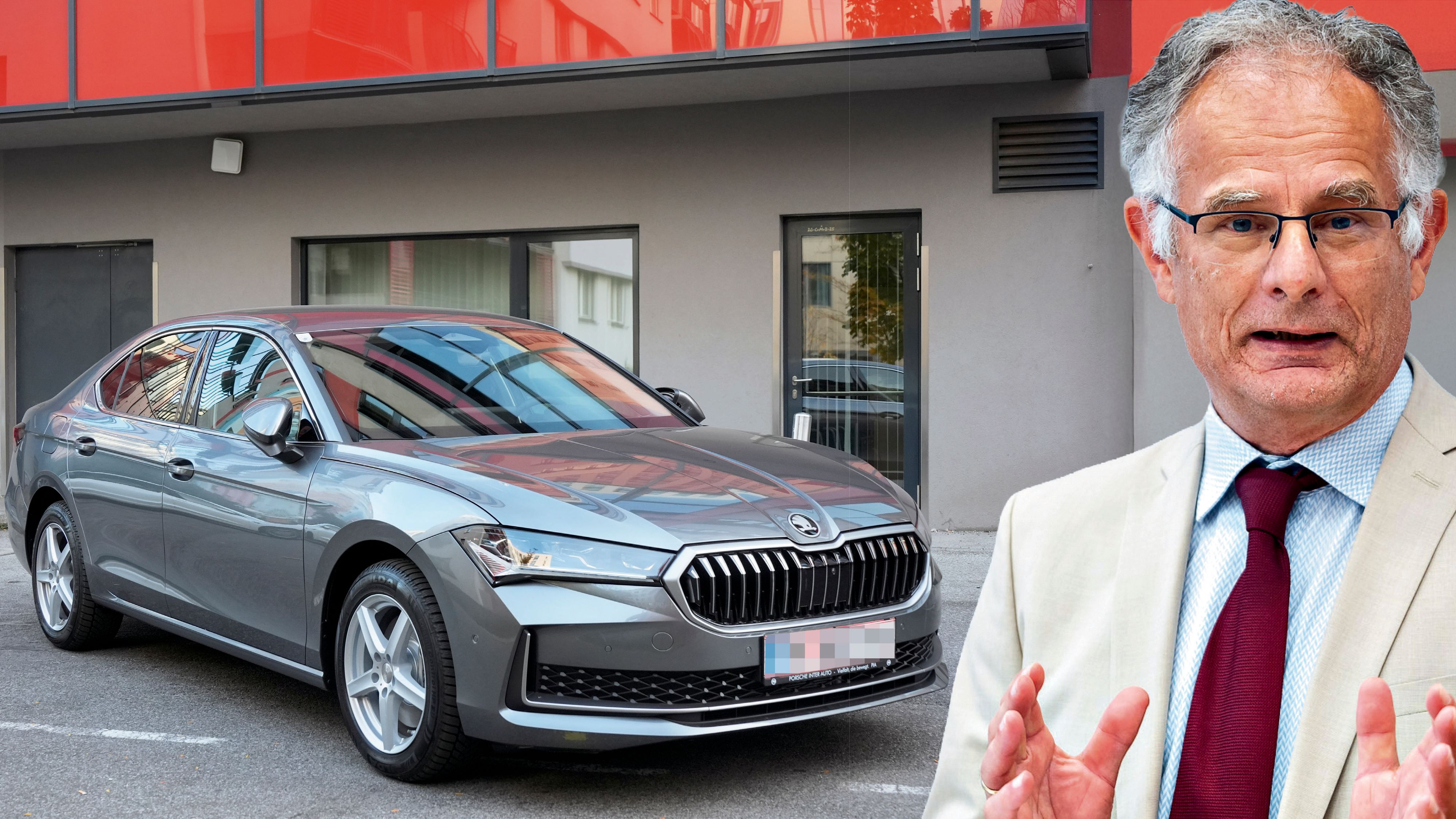 Finanzminister Markus Marterbauer kam im Škoda nach Favoriten.