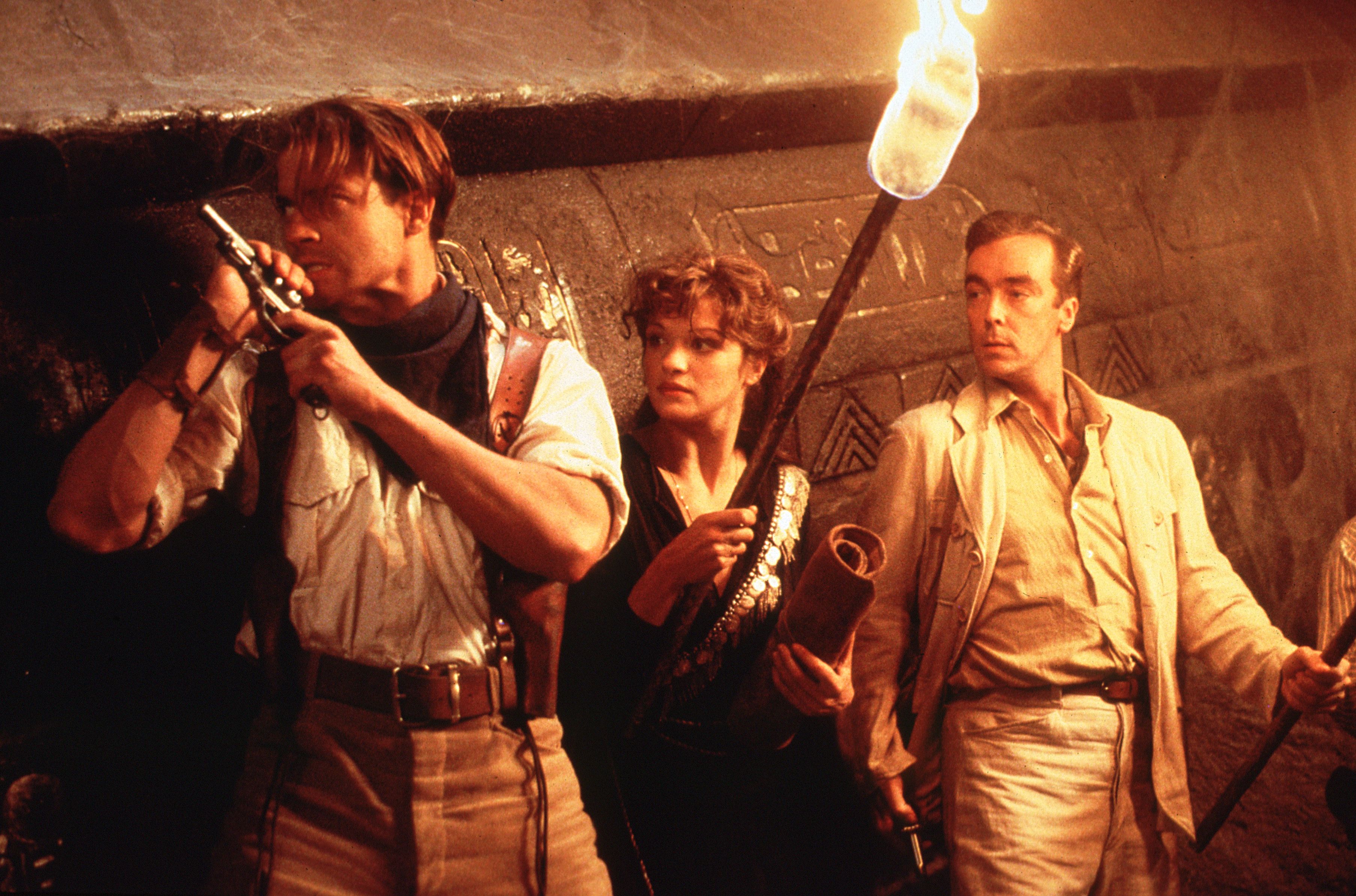 (v.l.) Brendan Fraser, Rachel Weisz und John Hannah