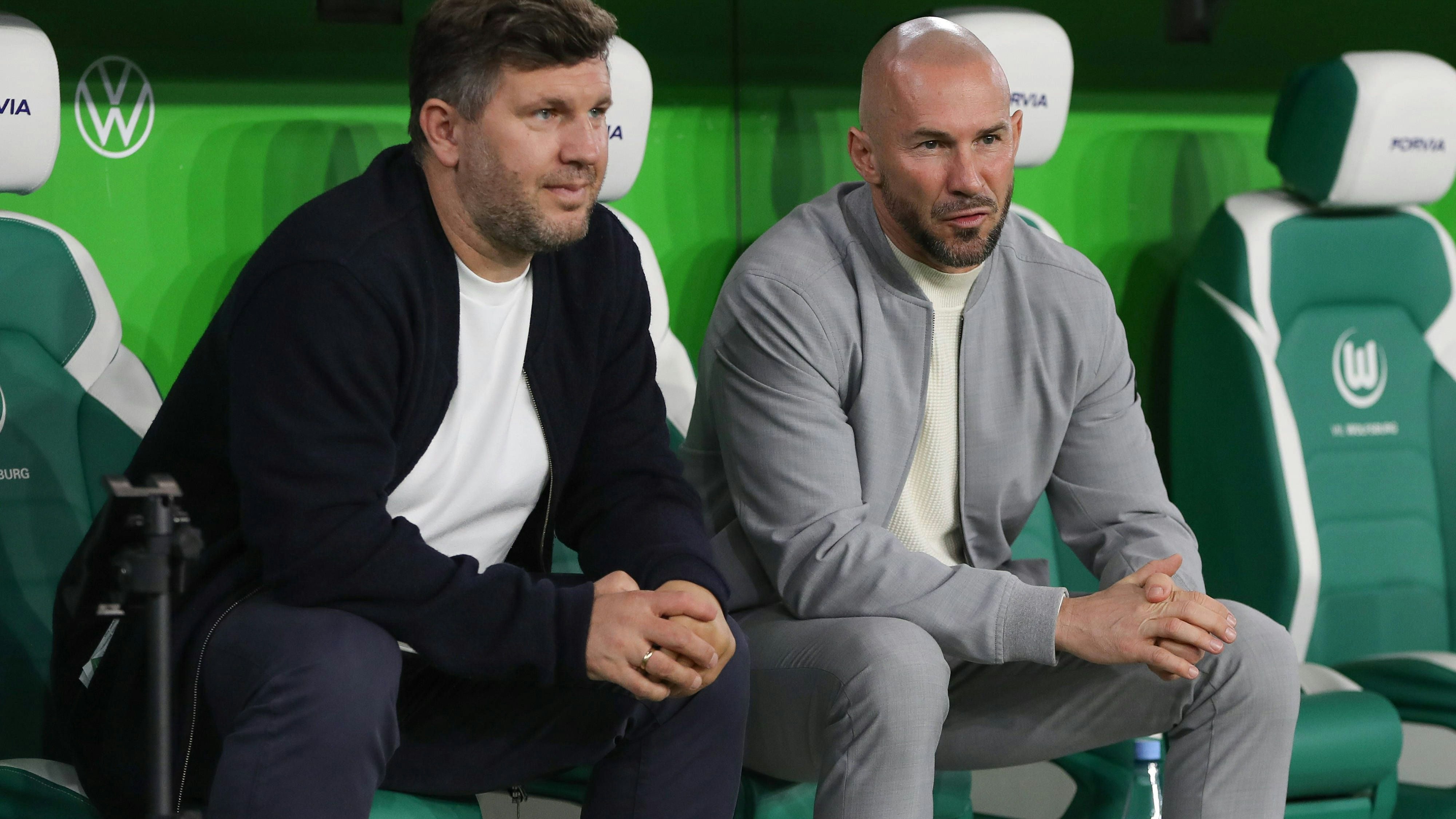 Hoffenheims Sport-Geschäftsführer Andreas Schicker und Coach Christian Ilzer