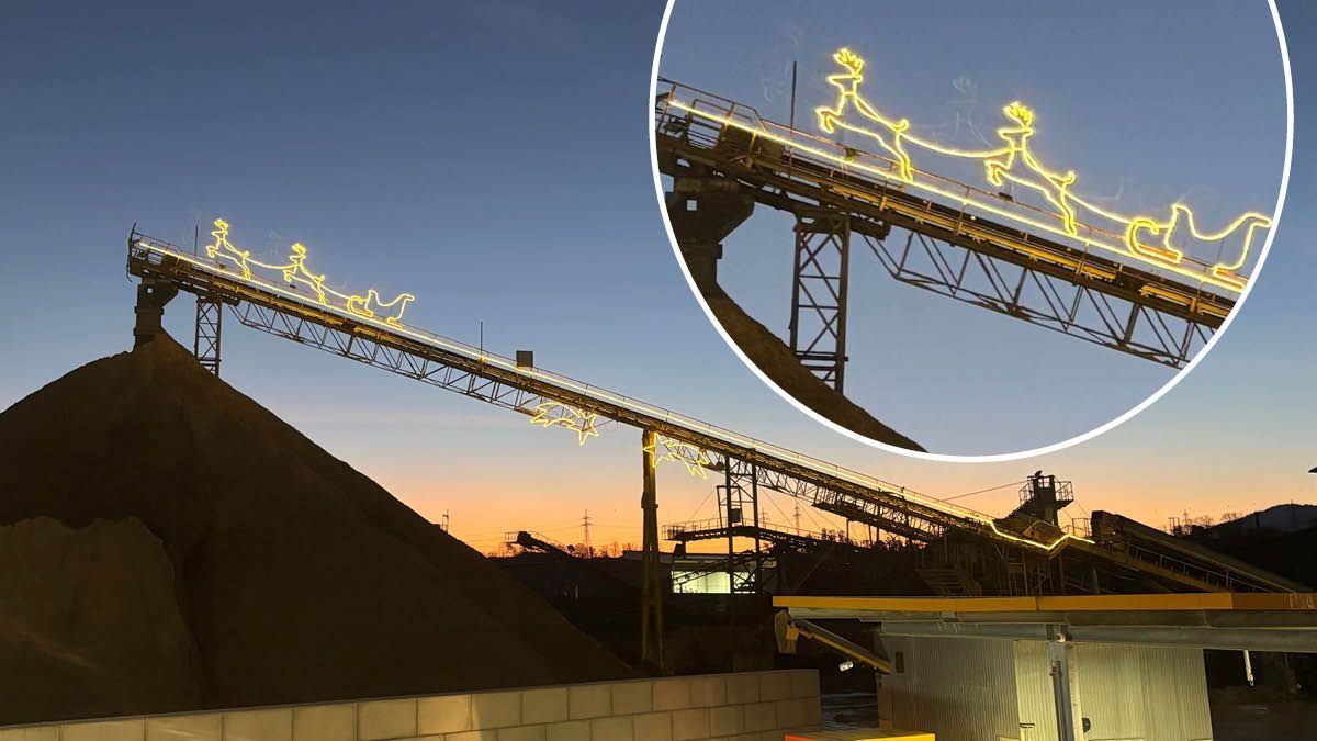 Auf kreative Weise brachten die Mitarbeiter der Lasselsberger GmbH Weihnachtsstimmung nach Pöchlarn.