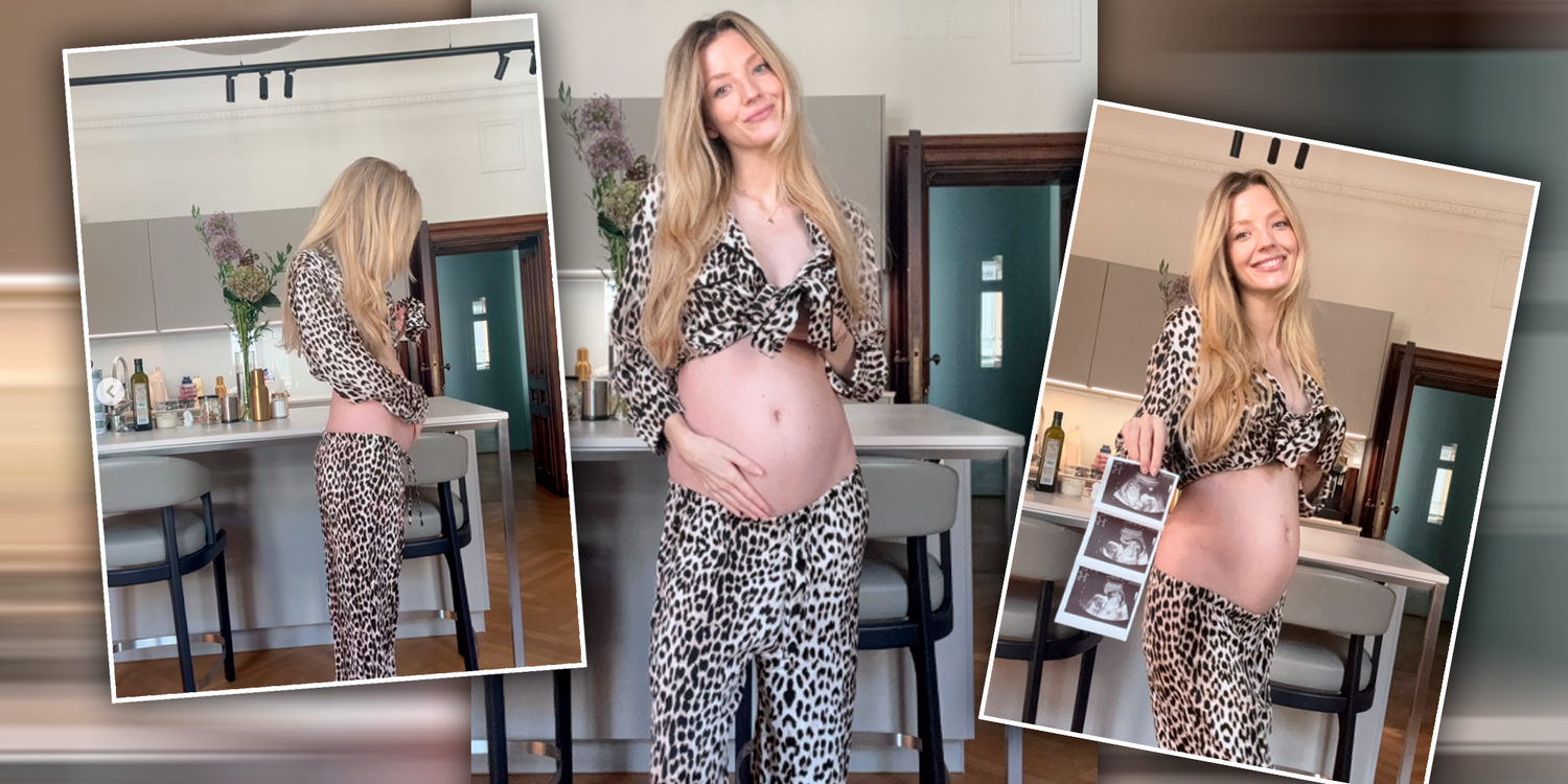 Chiara Pisati zeigt ihren Babybauch.