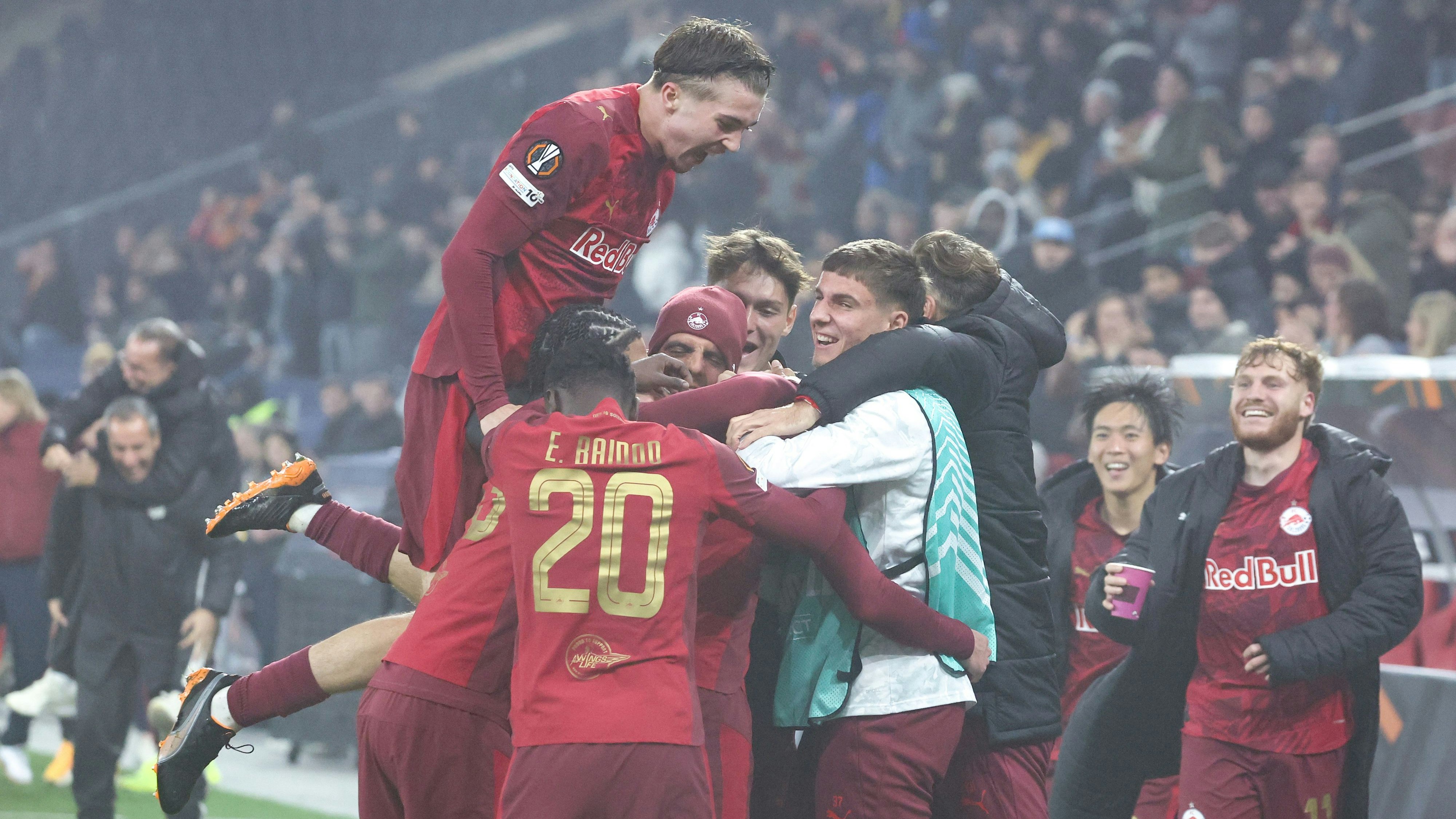 Red Bull Salzburg feiert den ersten Europa-League-Heimsieg. 