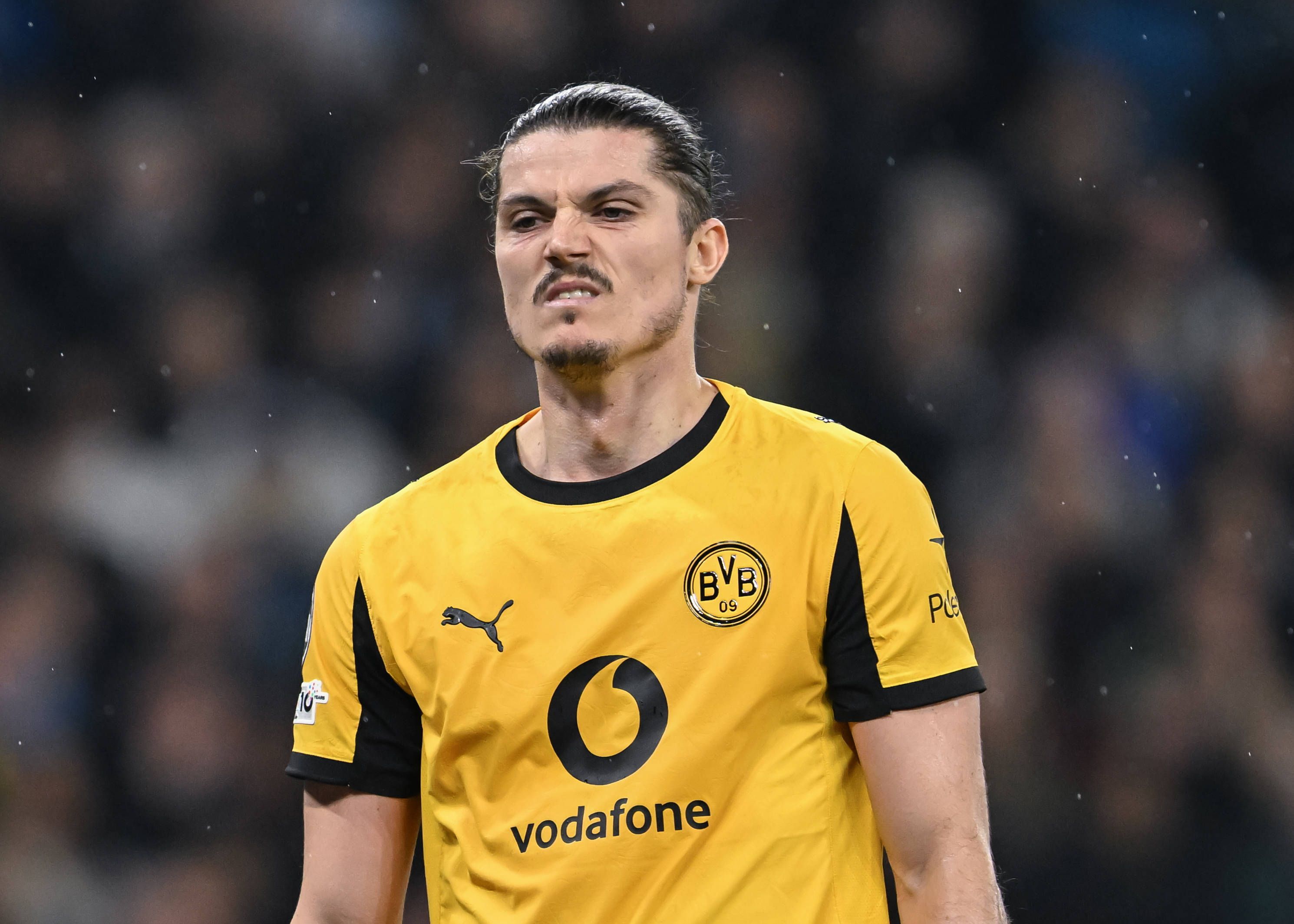 Marcel Sabitzer beim Spiel gegen Manchester City. 