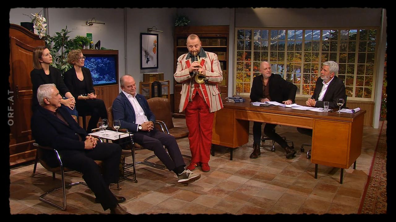 Thomas Gansch sorgte nicht nur musikalisch, sondern auch optisch für Aufsehen in "Willkommen Österreich".