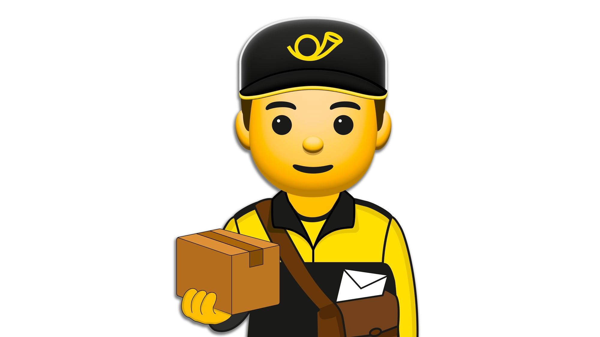 Der Entwurf für ein Postler*innen-Emoji, das die Post gemeinsam mit Partner*innen beim Unicode-Konsortium eingebracht hat.