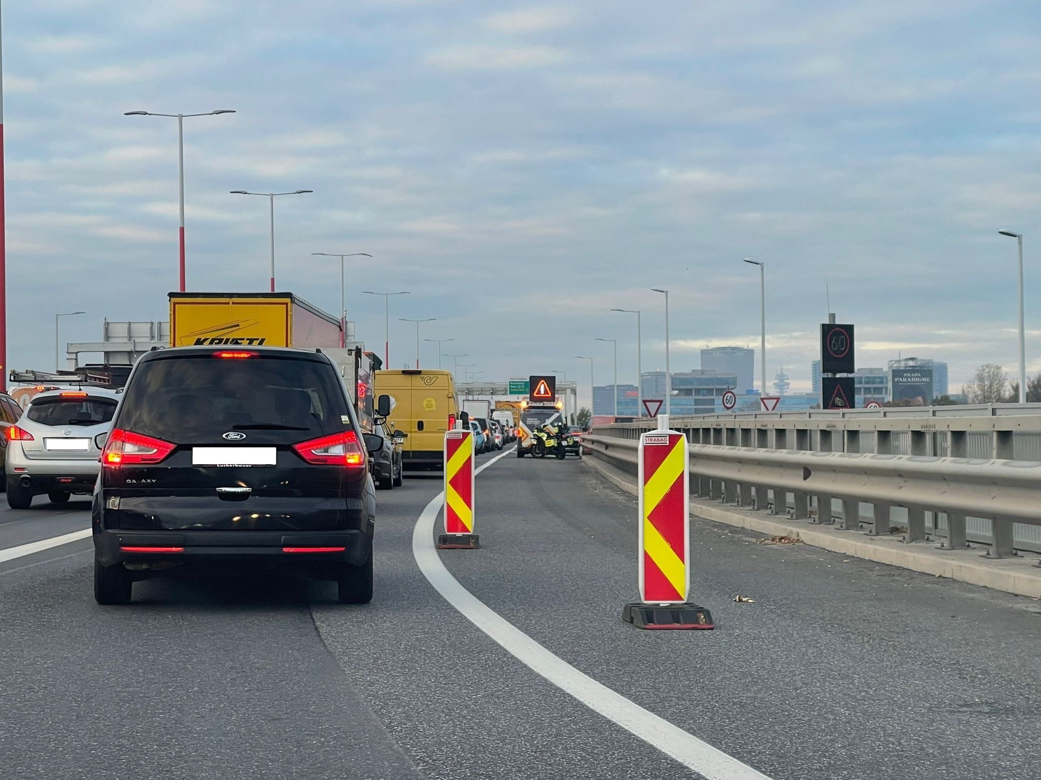 Auf der Südosttangente kam es am Samstagmorgen zu erheblichen Verzögerungen.