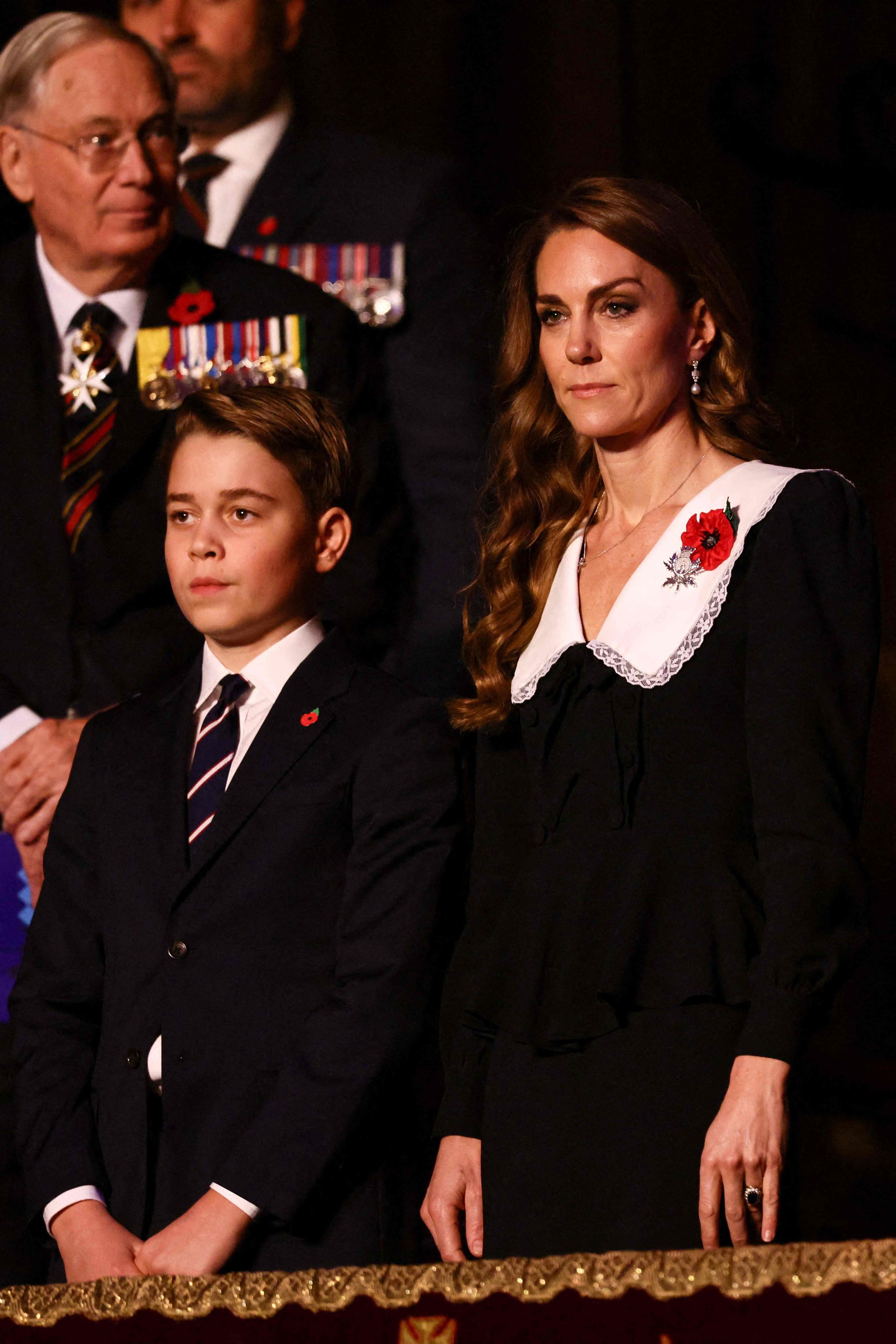 Prinz George und Prinzessin Kate beim Festival of Remembrance am Samstagabend in der Royal Albert Hall in London.