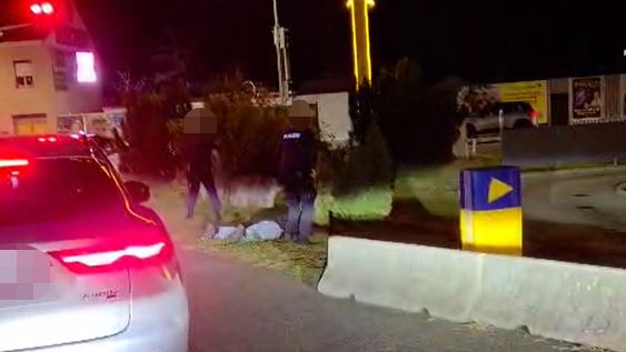 Festnahme eines Jugendlichen bei einer Tankstellein Guntramsdorf (Niederösterreich).