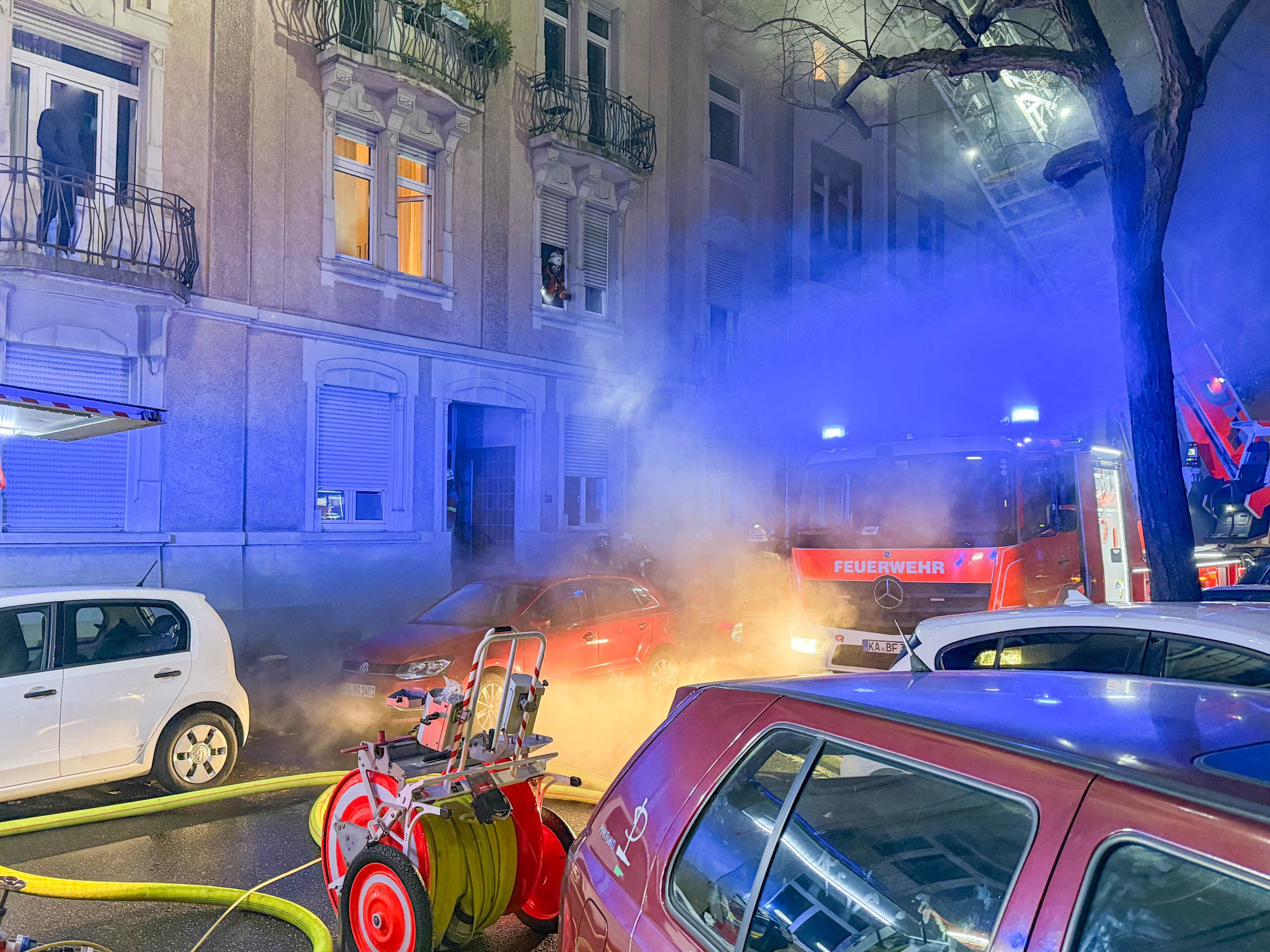 Die Feuerwehr stand am Wochenende in Karlsruhe im Großeinsatz.