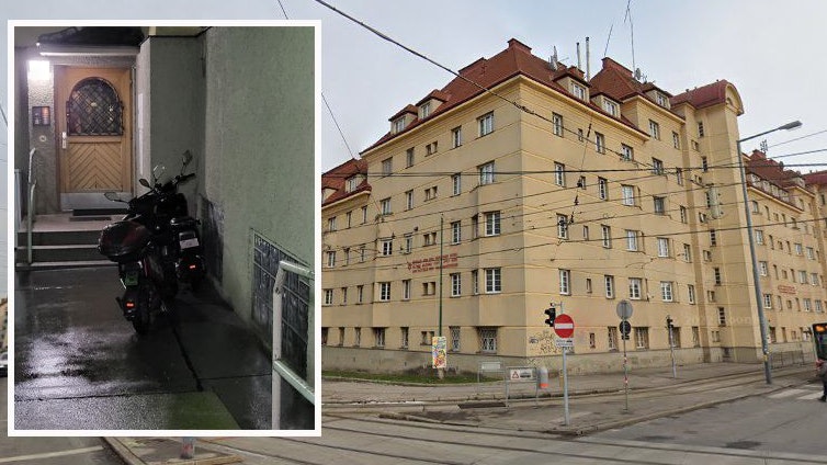 Heute.at - Gefährlich! E-Mopeds verstellen Eingang in Gemeindebau