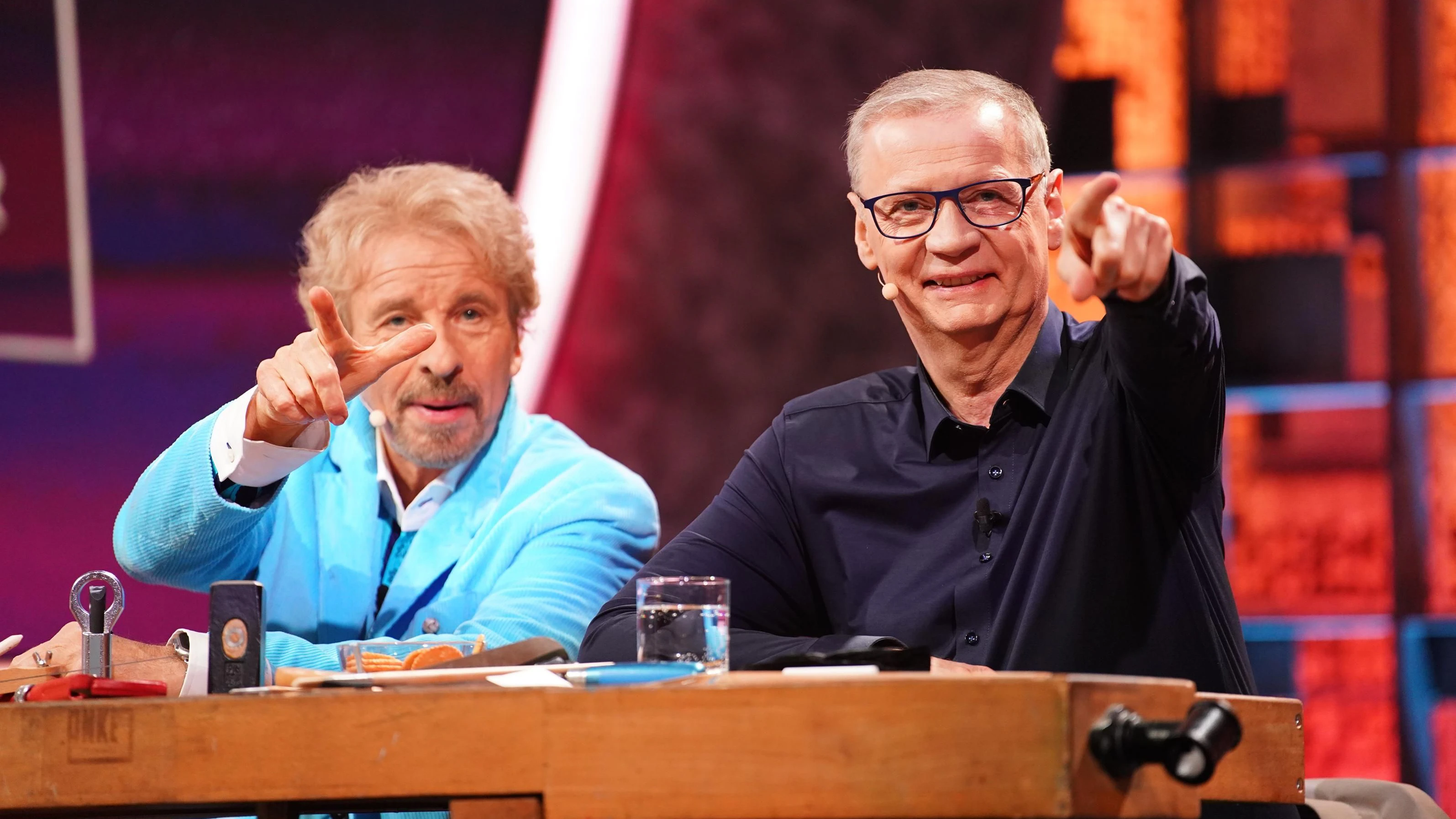 Thomas Gottschalk und Günther Jauch  +++ Die Verwendung des sendungsbezogenen Materials ist nur mit dem Hinweis und Verlinkung auf RTL+ gestattet. +++