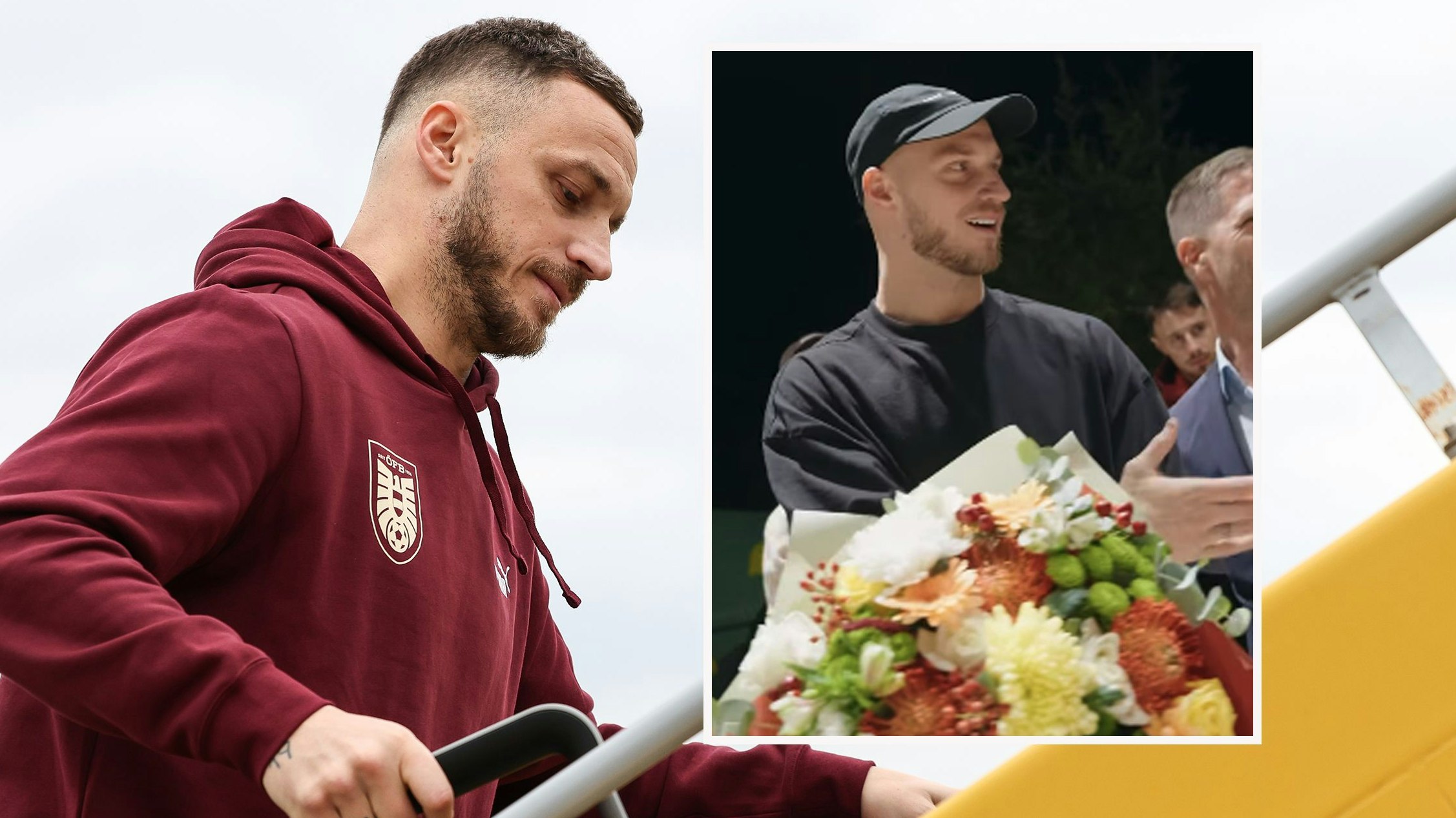 Heute.at - Arnautovic mit Blumenstrauß auf Zypern empfangen