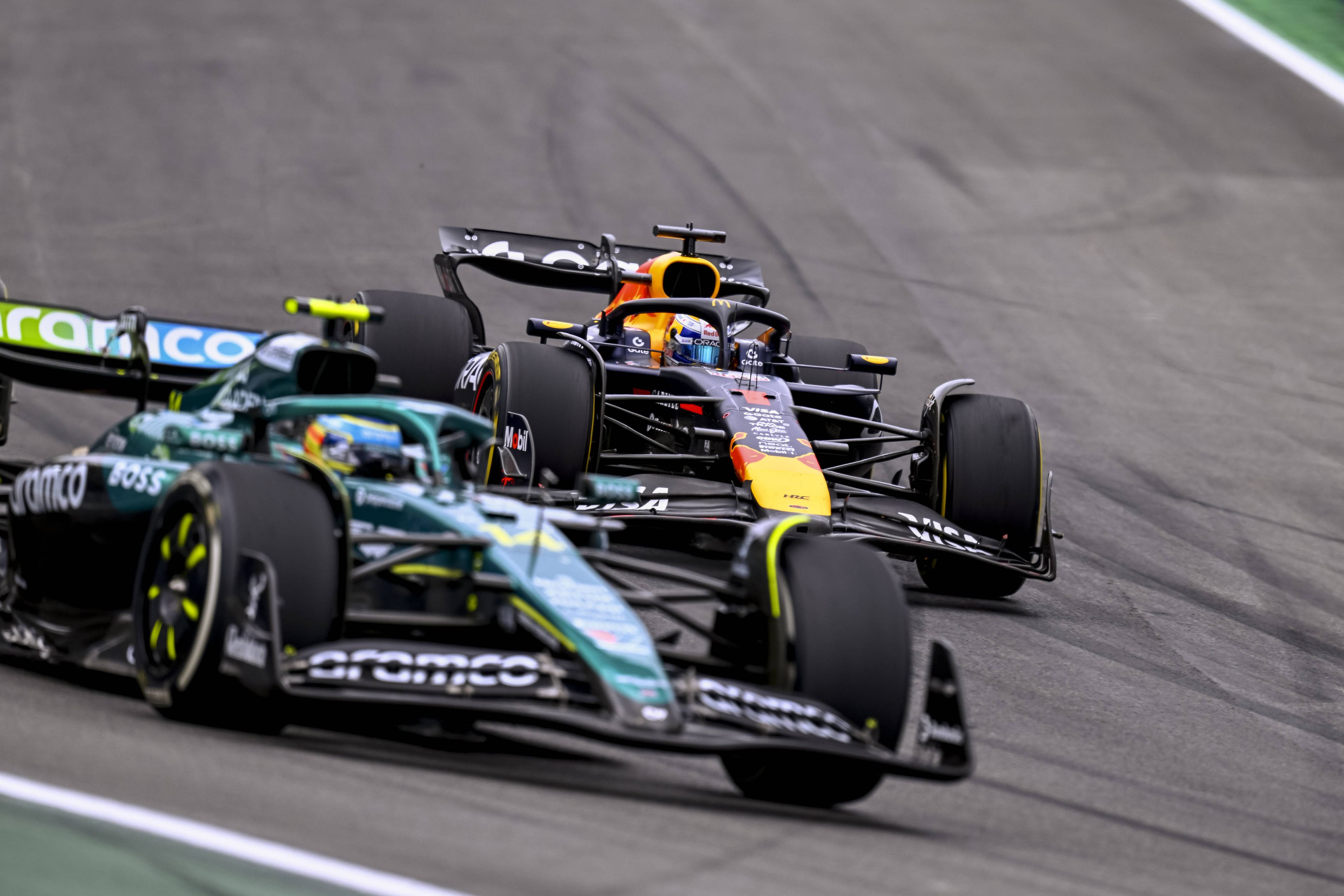 Verstappen bei seiner Aufholjagd in Sao Paulo.