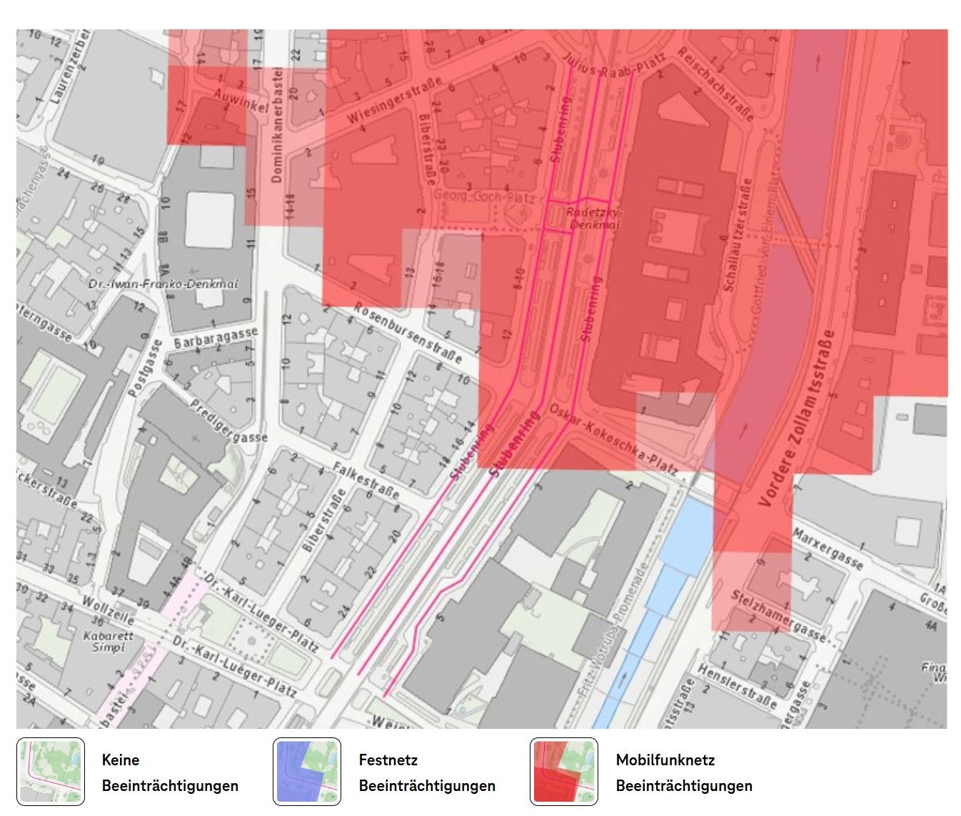 Am Montagvormittag wurden beim Handynetz von Magenta Probleme geeldet.