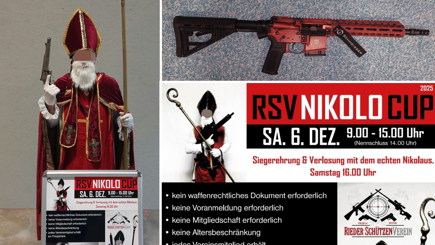 Heute.at - Geschmacklos – Schießzentrum zeigt Nikolo mit Gewehr