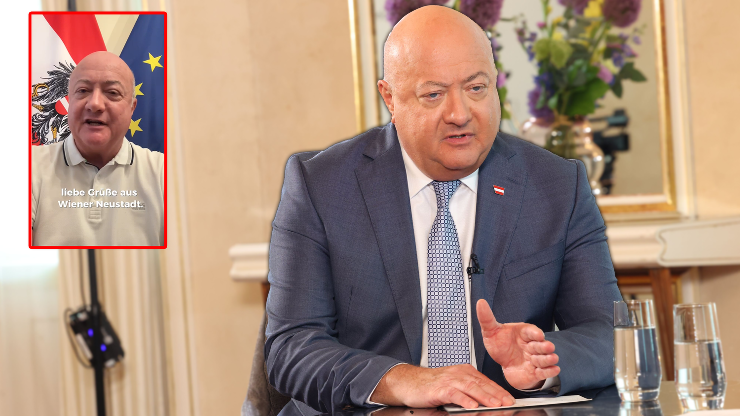 Der Kanzler erholt sich aktuell von seiner Rücken-OP und arbeitet im Home-Office.