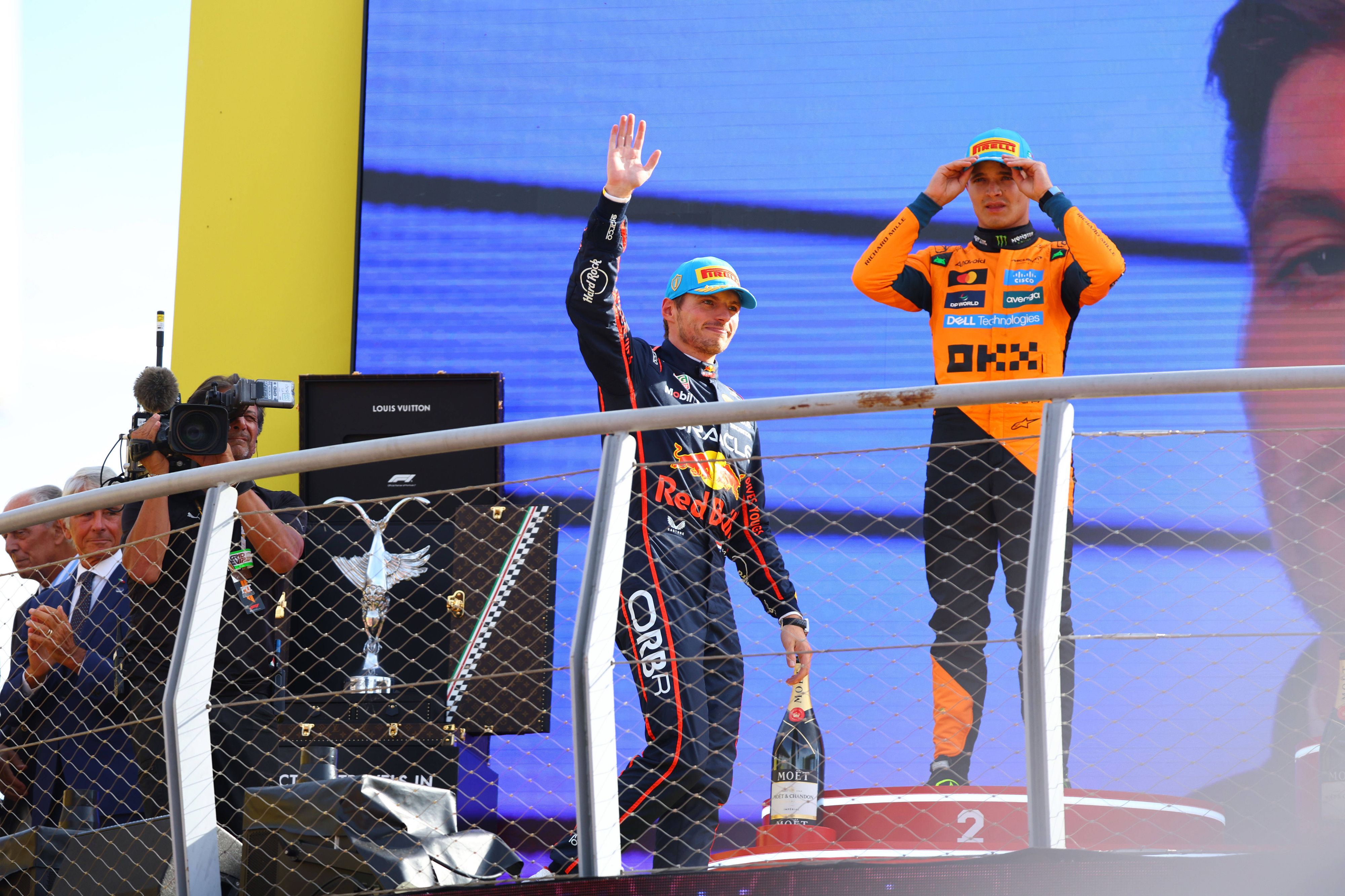 Max Verstappen und Lando Norris.