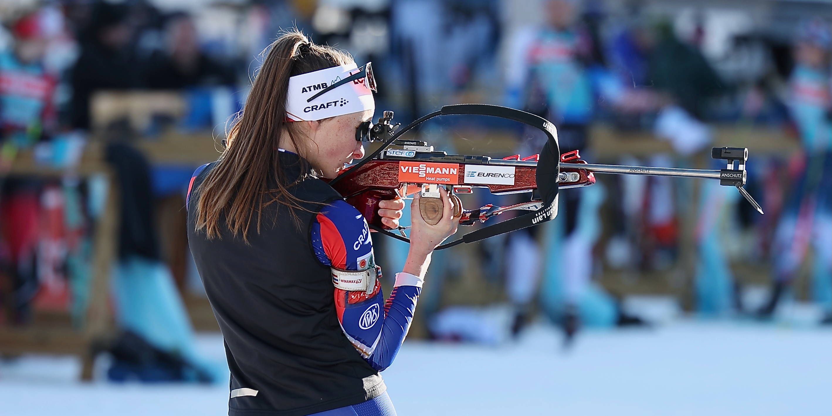 Die französische Biathletin Jeanne Richard. 